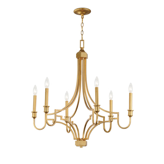 Normandy 6-Light Chandelier Gold Leaf by Maxim Lighting