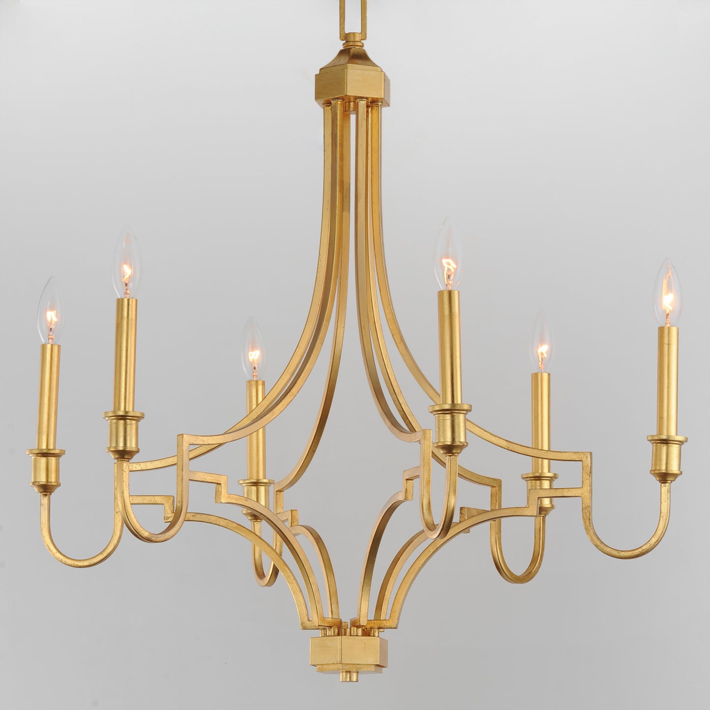 Normandy 6-Light Chandelier Gold Leaf by Maxim Lighting