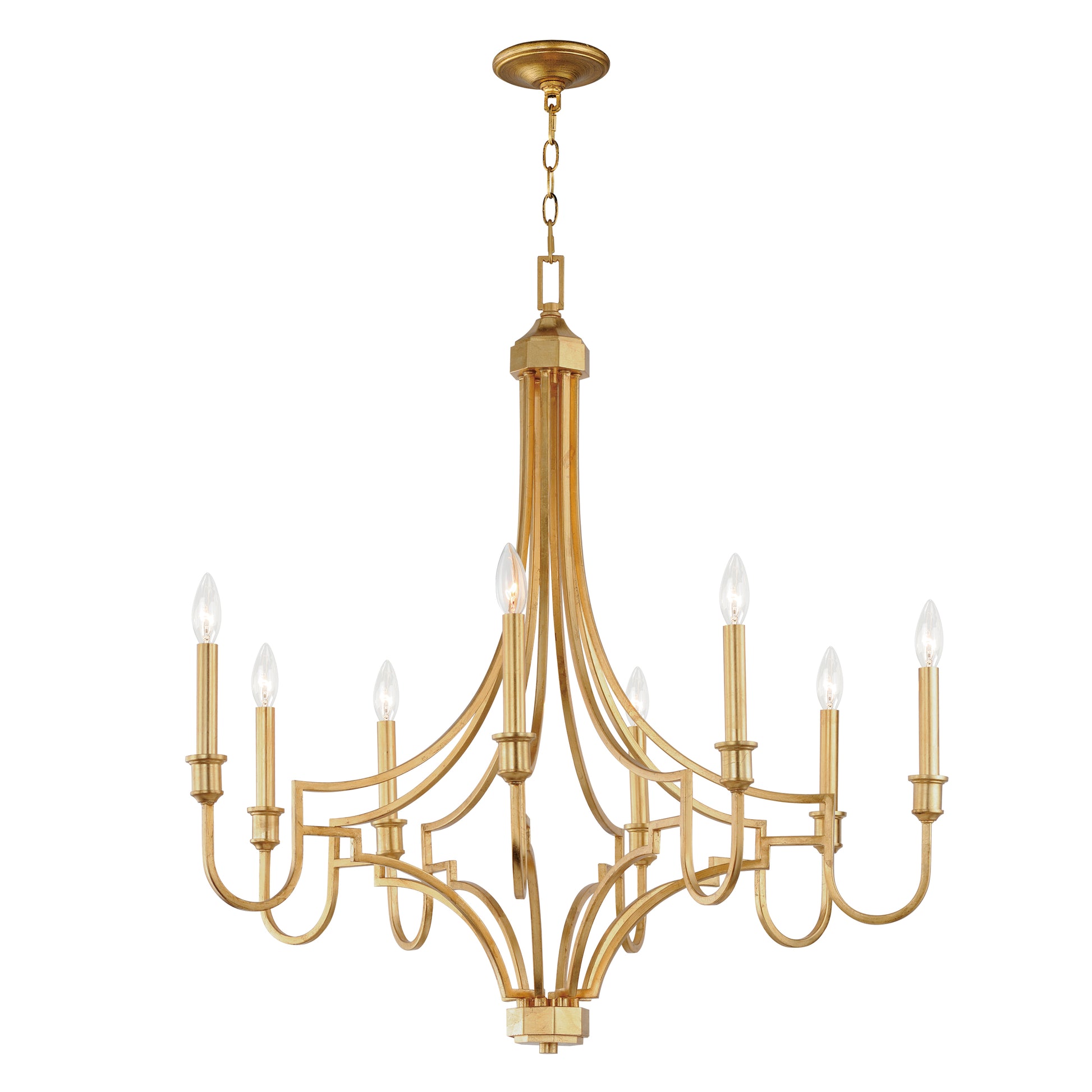 Normandy 8-Light Chandelier Gold Leaf by Maxim Lighting