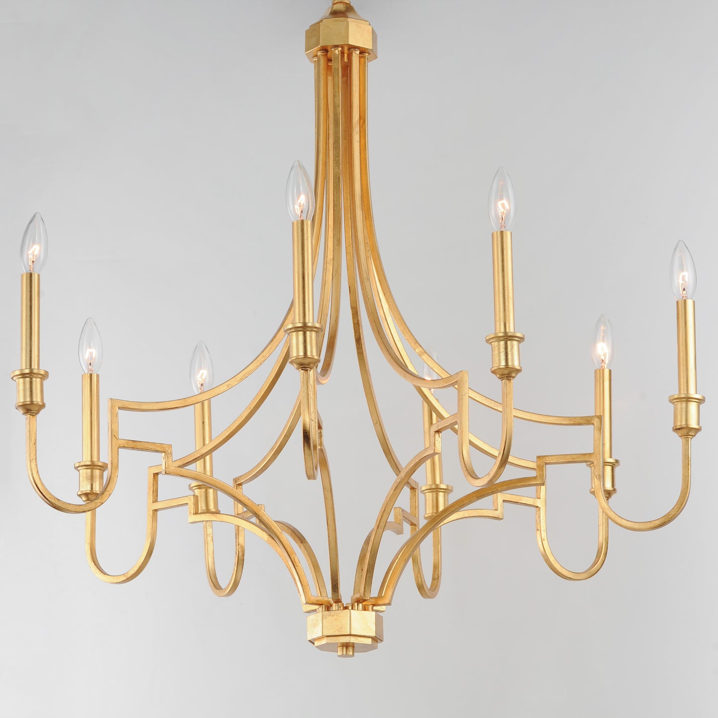 Normandy 8-Light Chandelier Gold Leaf by Maxim Lighting