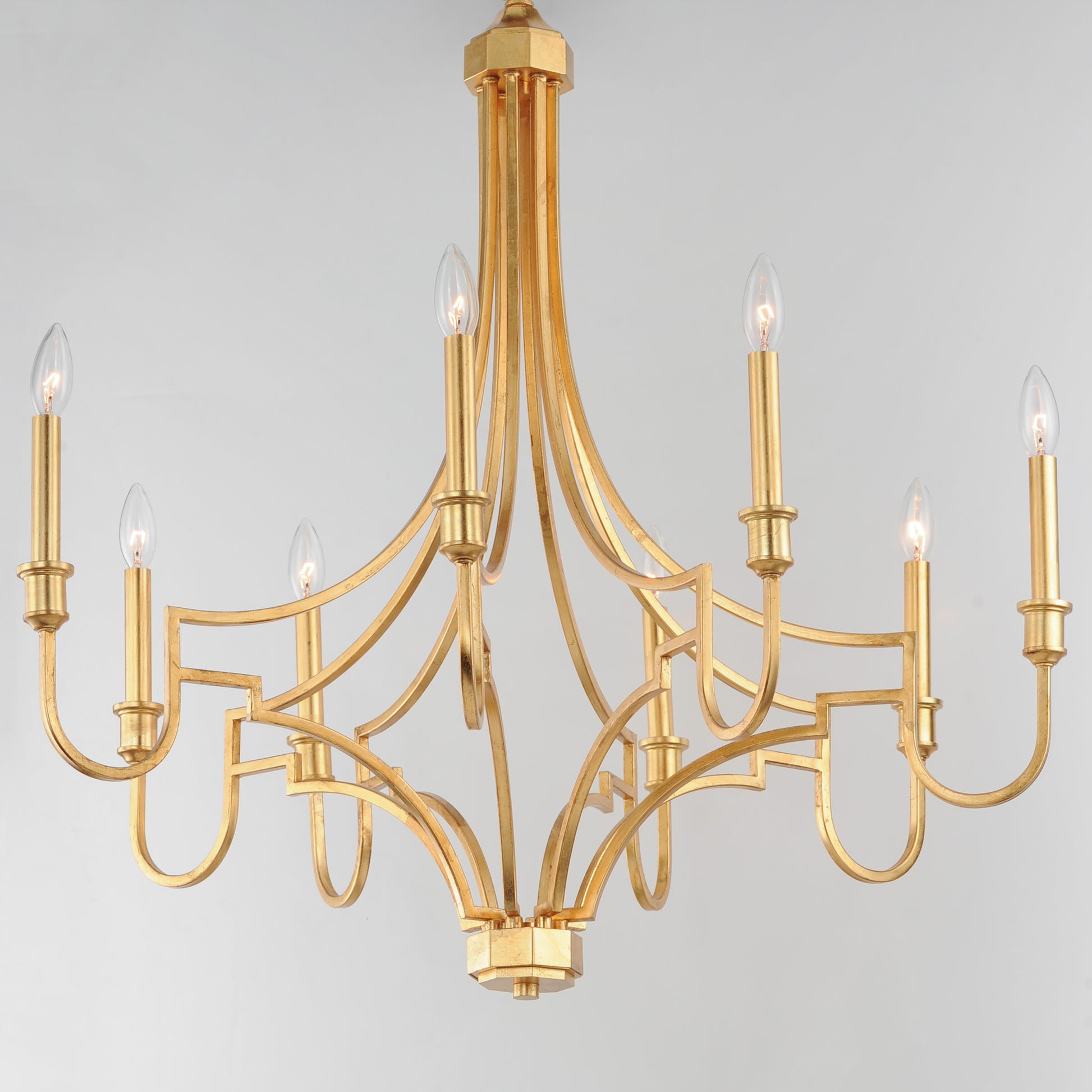Normandy 8-Light Chandelier Gold Leaf by Maxim Lighting