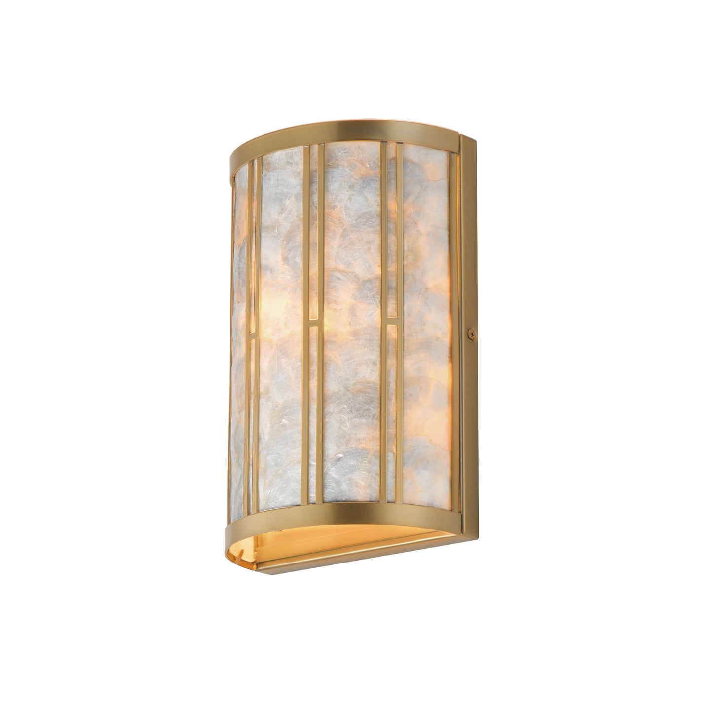 Miramar Wall Sconce Capiz/Natural Aged Brass by Maxim Lighting