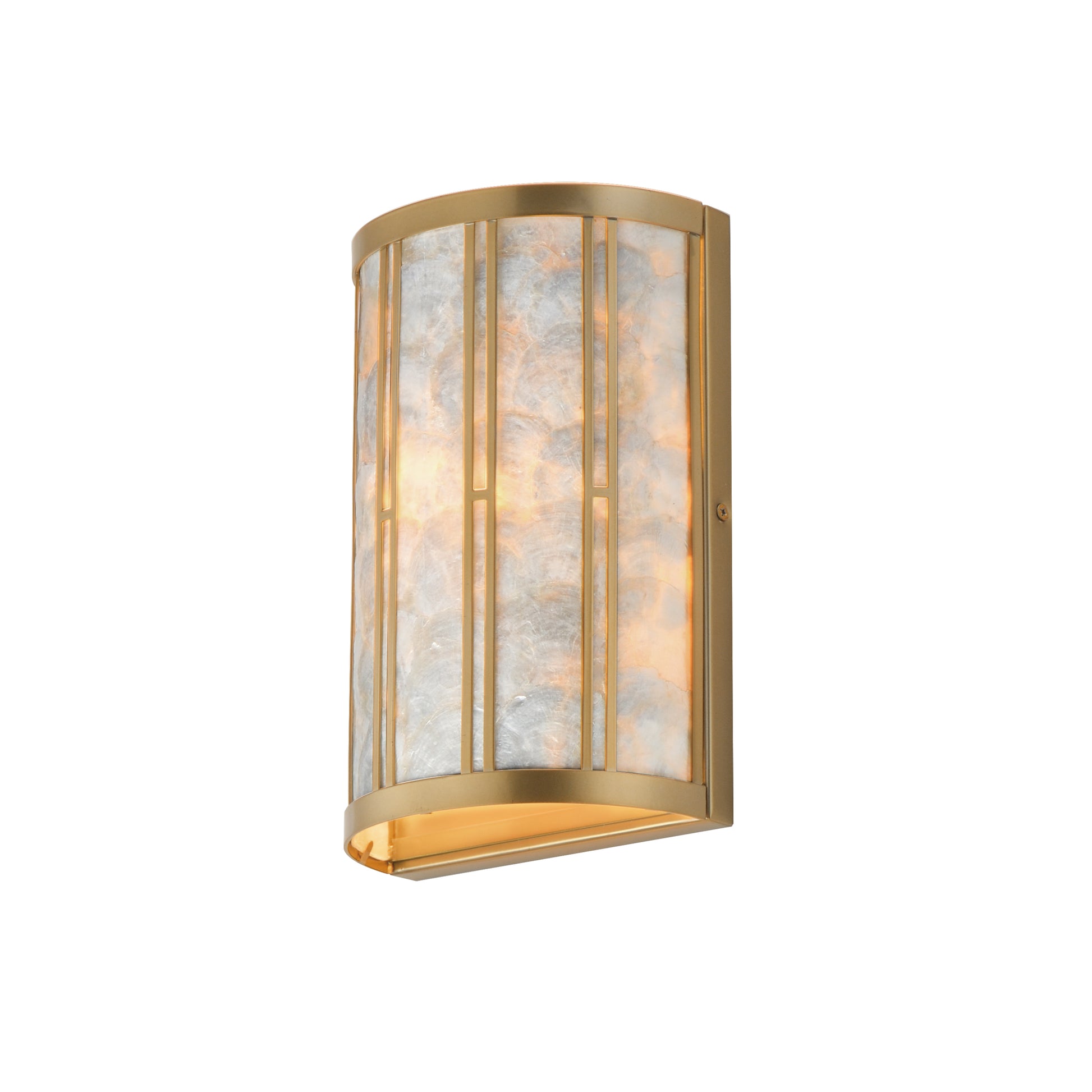 Miramar Wall Sconce Capiz/Natural Aged Brass by Maxim Lighting