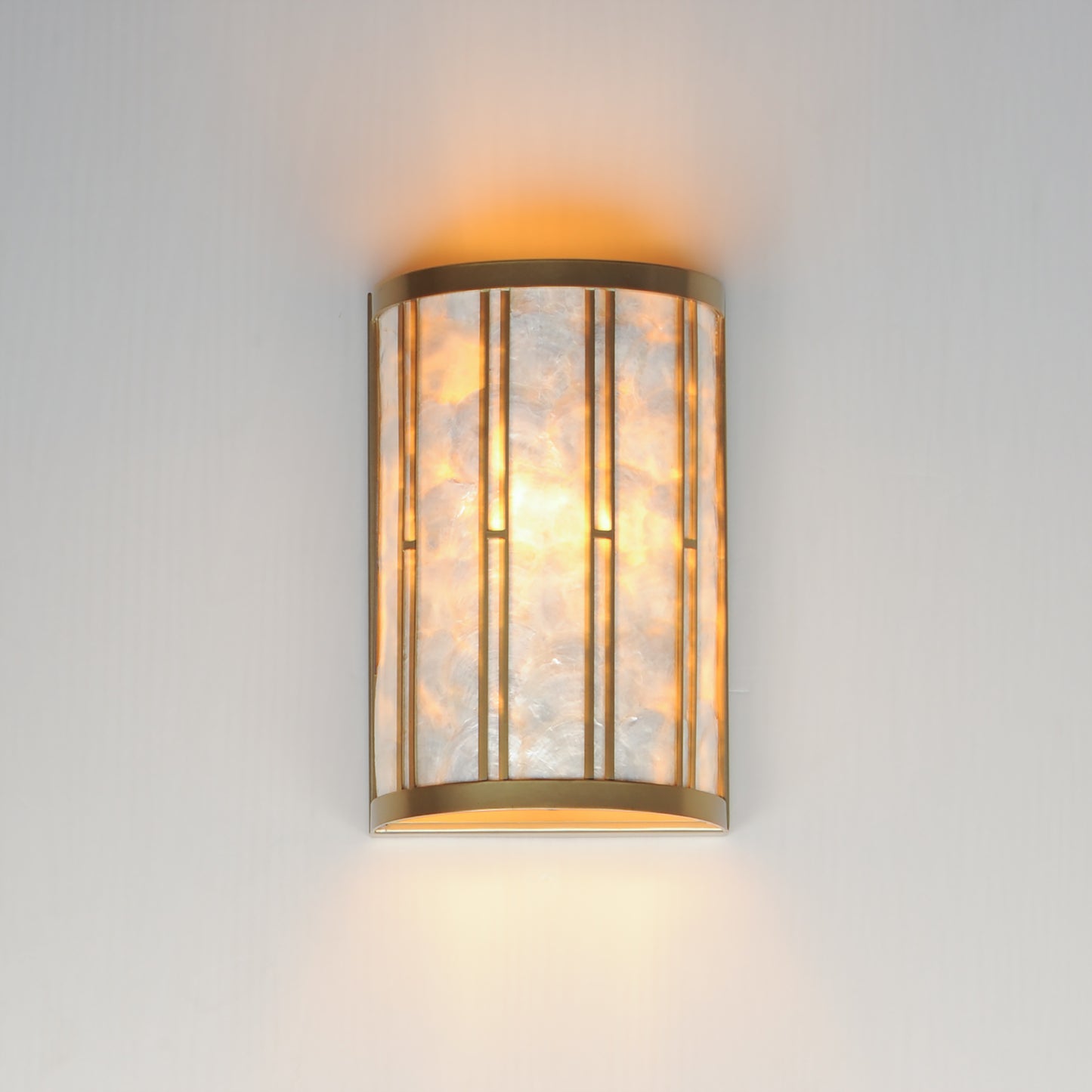 Miramar Wall Sconce Capiz/Natural Aged Brass by Maxim Lighting