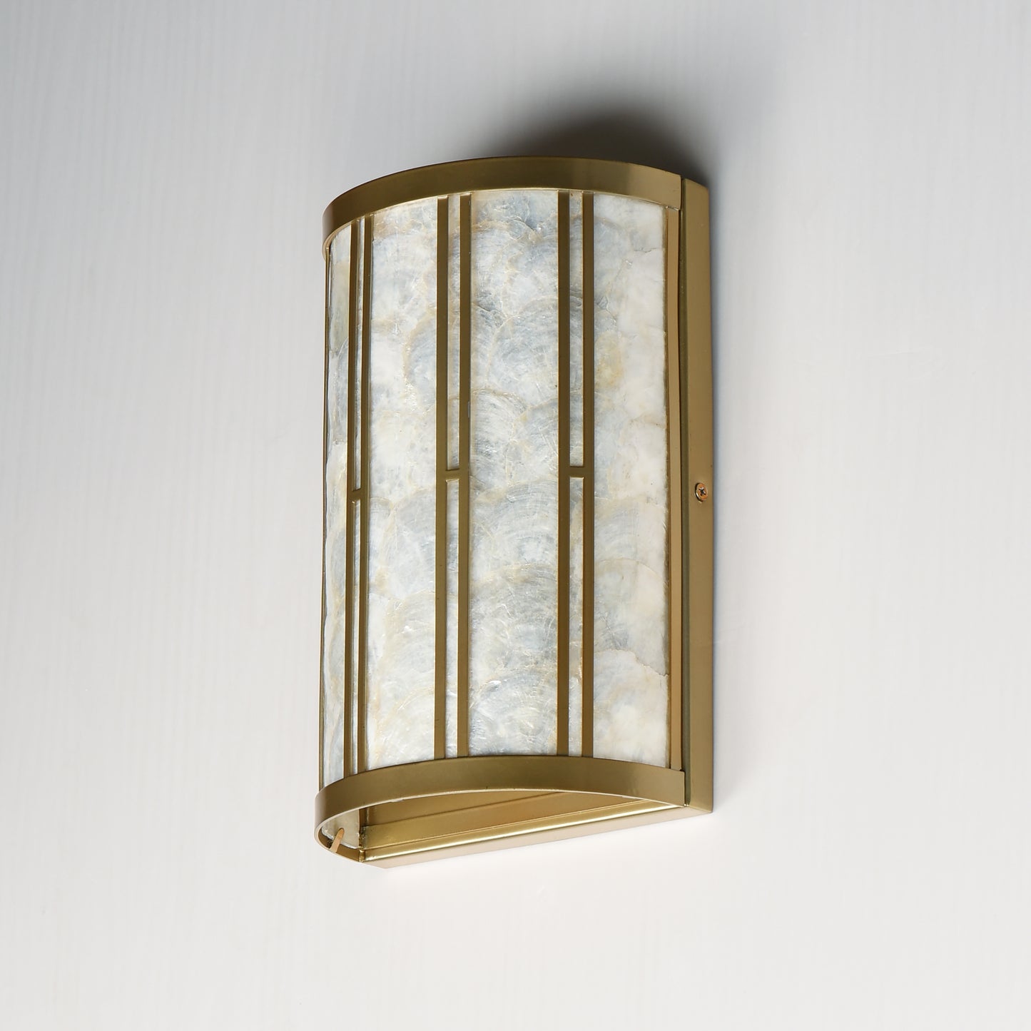 Miramar Wall Sconce Capiz/Natural Aged Brass by Maxim Lighting