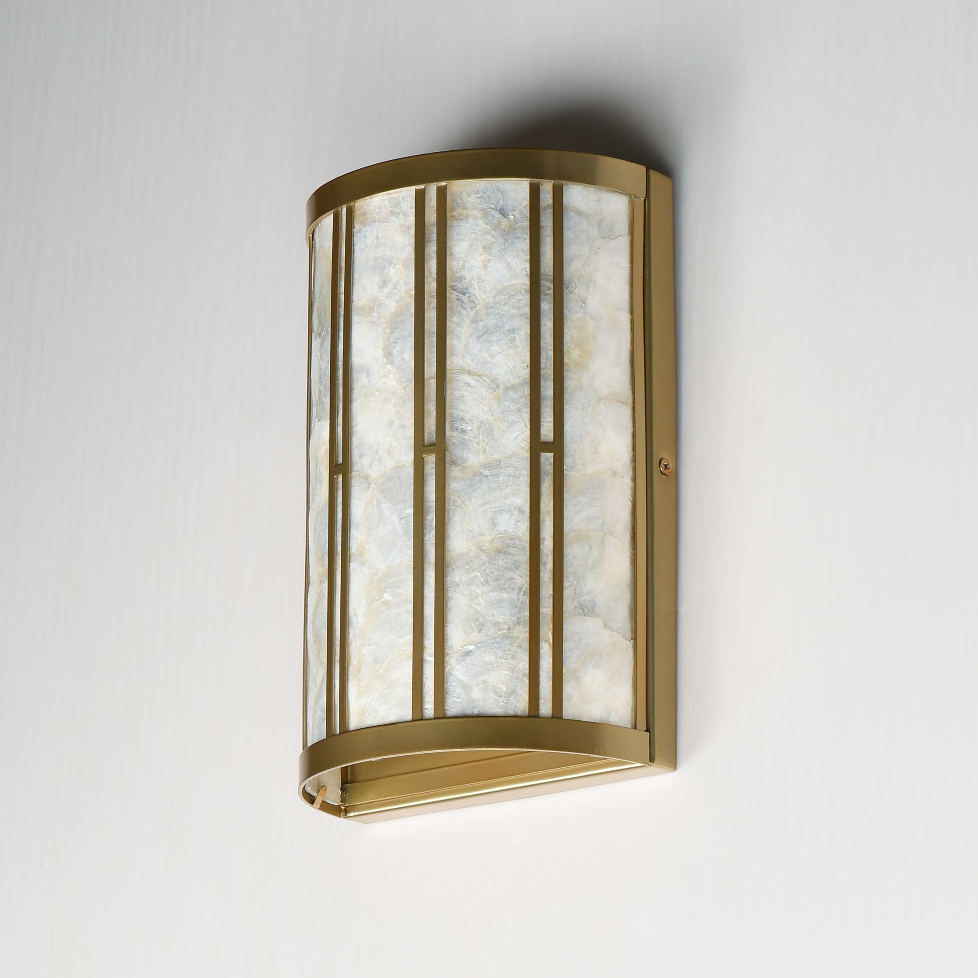 Miramar Wall Sconce Capiz/Natural Aged Brass by Maxim Lighting