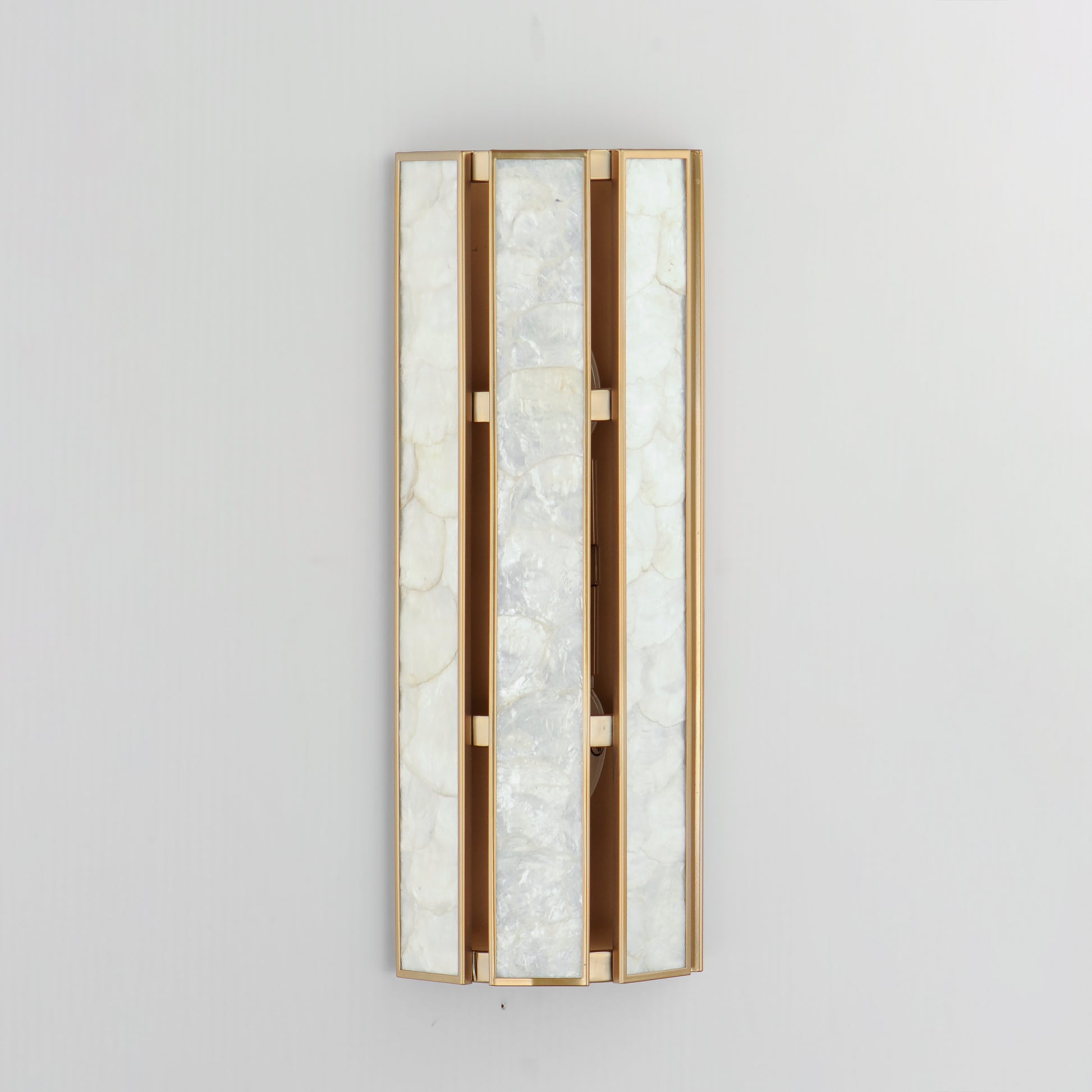 Miramar 2-Light Wall Sconce Capiz/Natural Aged Brass by Maxim Lighting