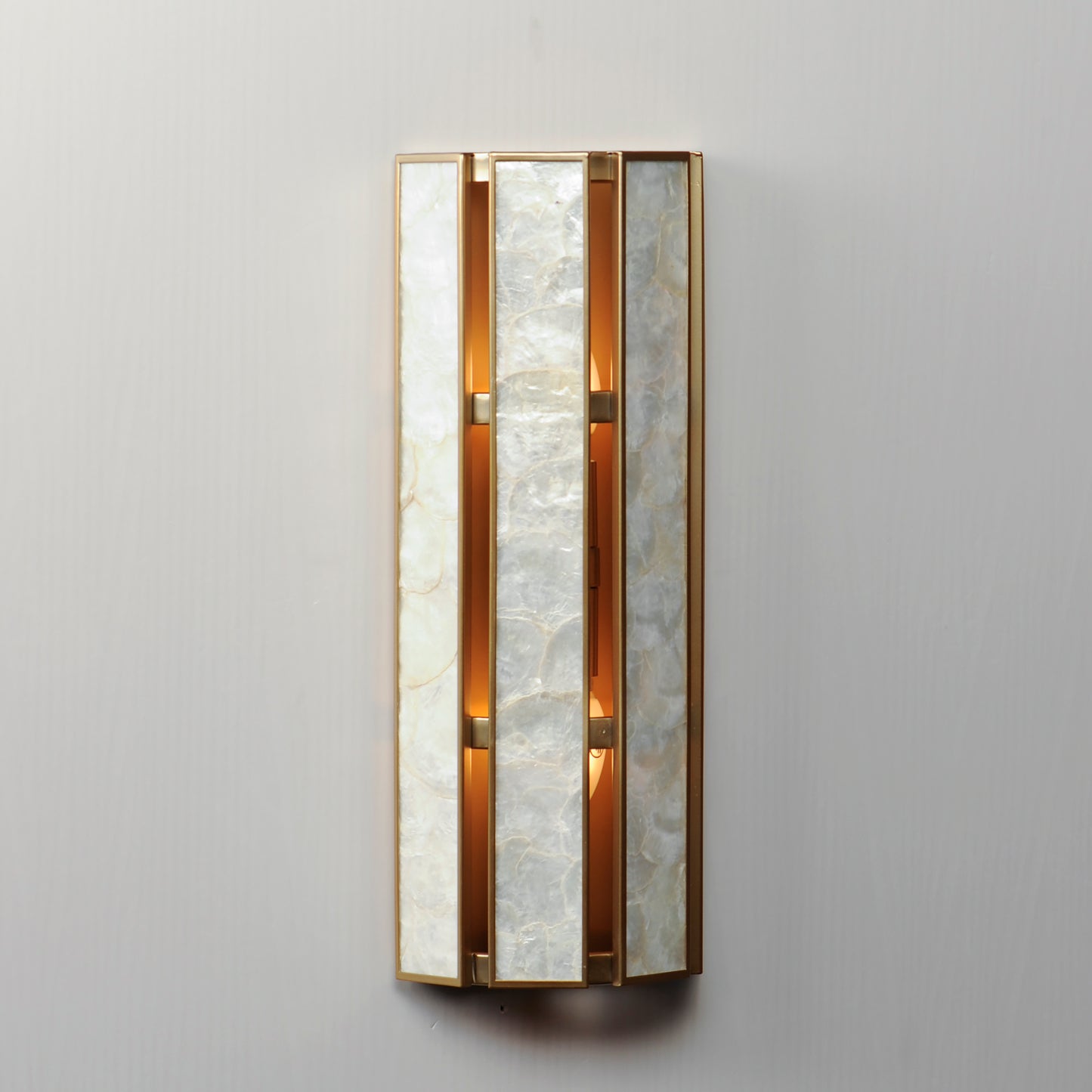 Miramar 2-Light Wall Sconce Capiz/Natural Aged Brass by Maxim Lighting