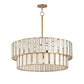Miramar 6-Light Chandlelier Capiz/Natural Aged Brass by Maxim Lighting
