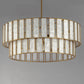 Miramar 6-Light Chandlelier Capiz/Natural Aged Brass by Maxim Lighting