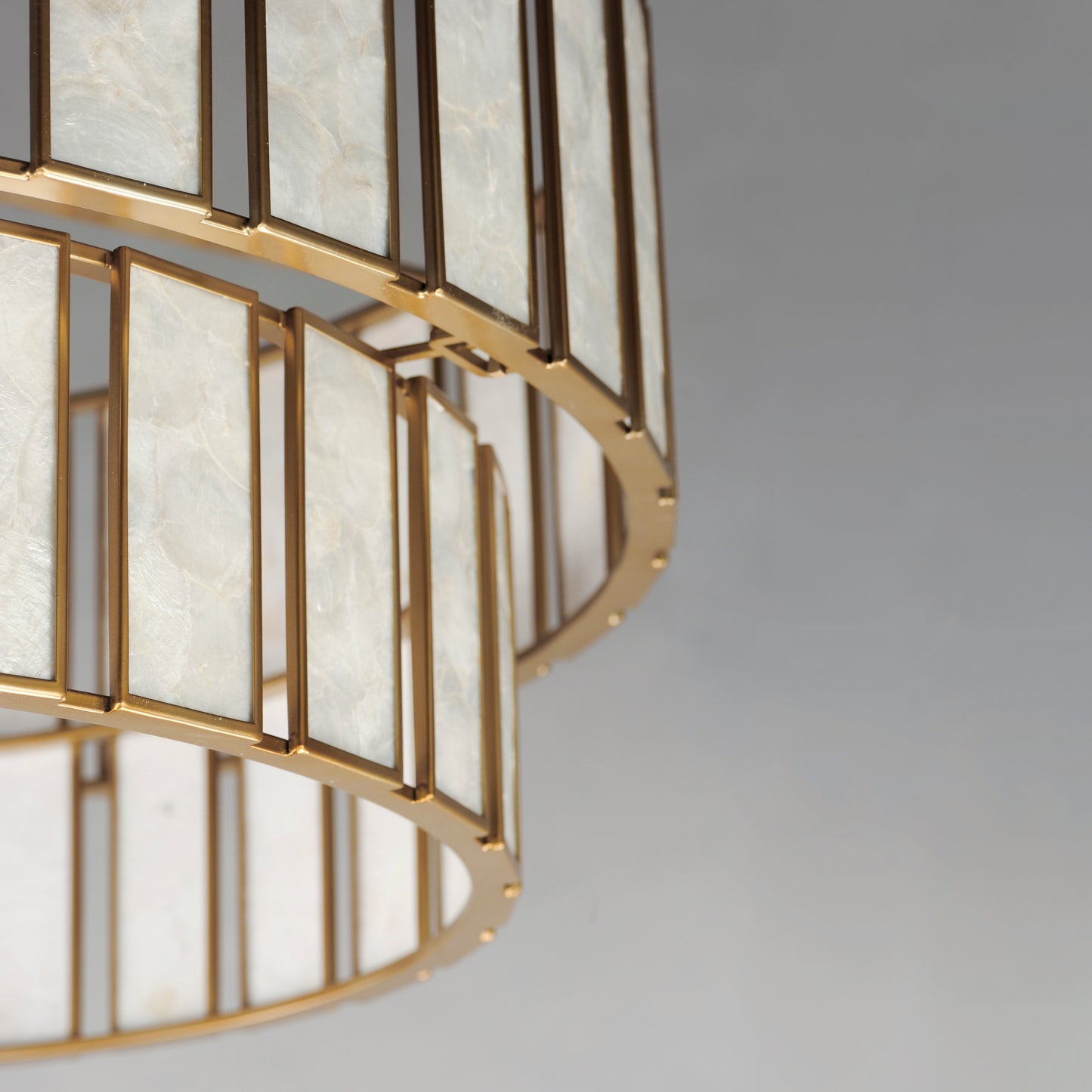 Miramar 6-Light Chandlelier Capiz/Natural Aged Brass by Maxim Lighting