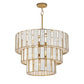 Miramar 7-Light Chandelier Capiz/Natural Aged Brass by Maxim Lighting