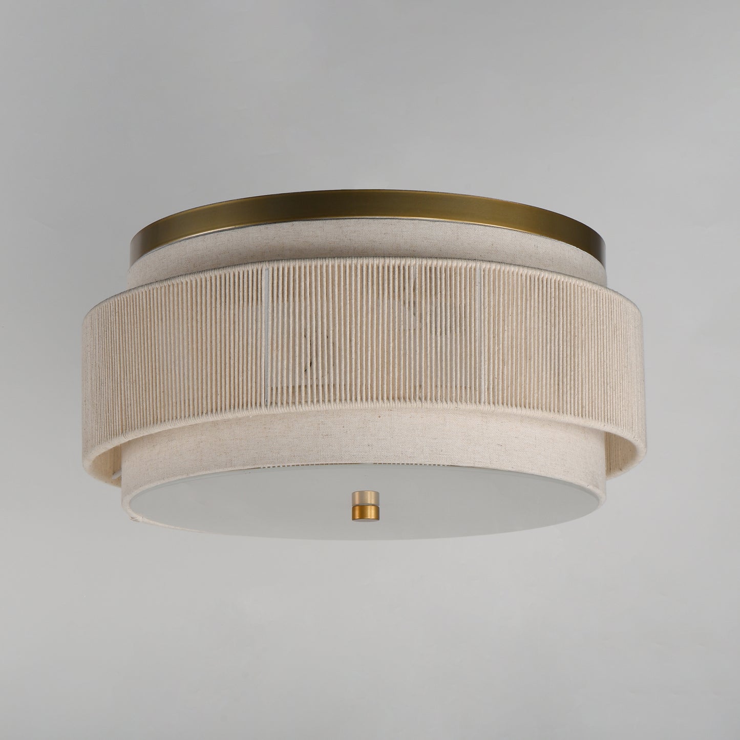Seacliff 2-Light Flush Mount Natural Aged Brass by Maxim Lighting