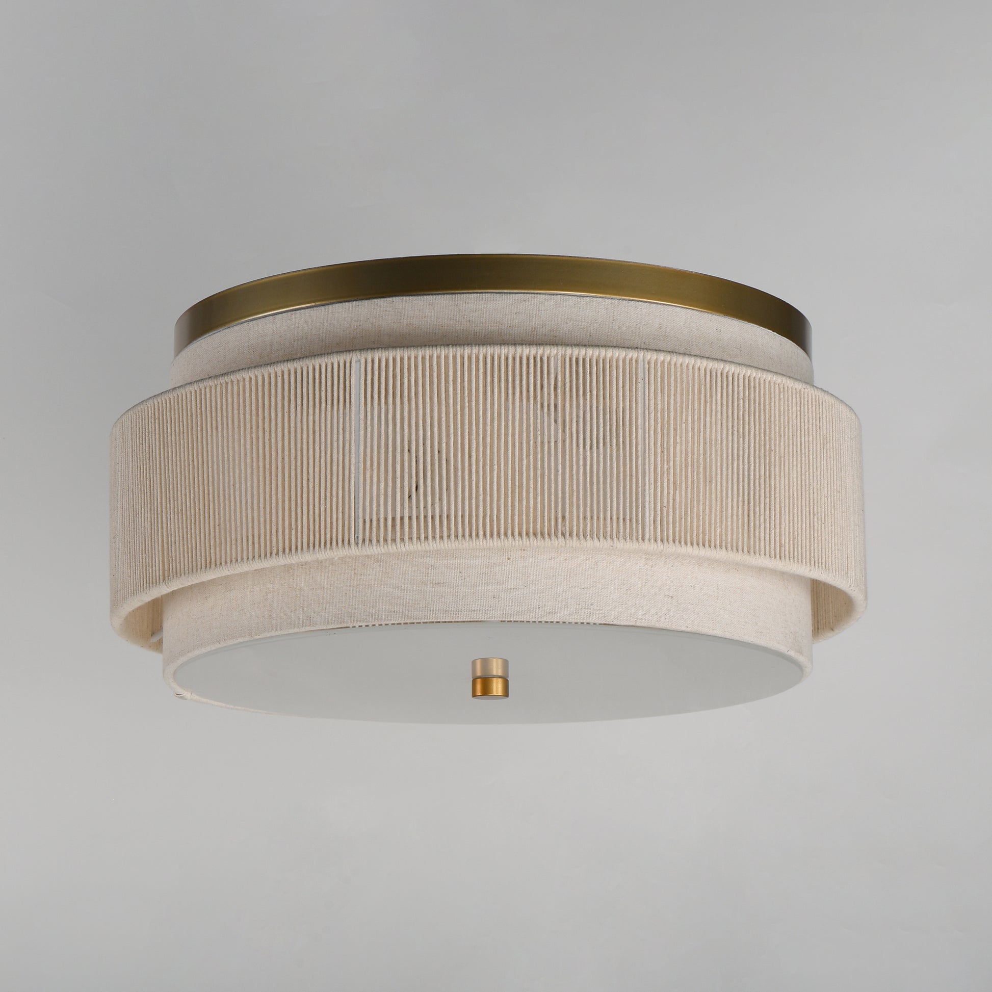 Seacliff 2-Light Flush Mount Natural Aged Brass by Maxim Lighting