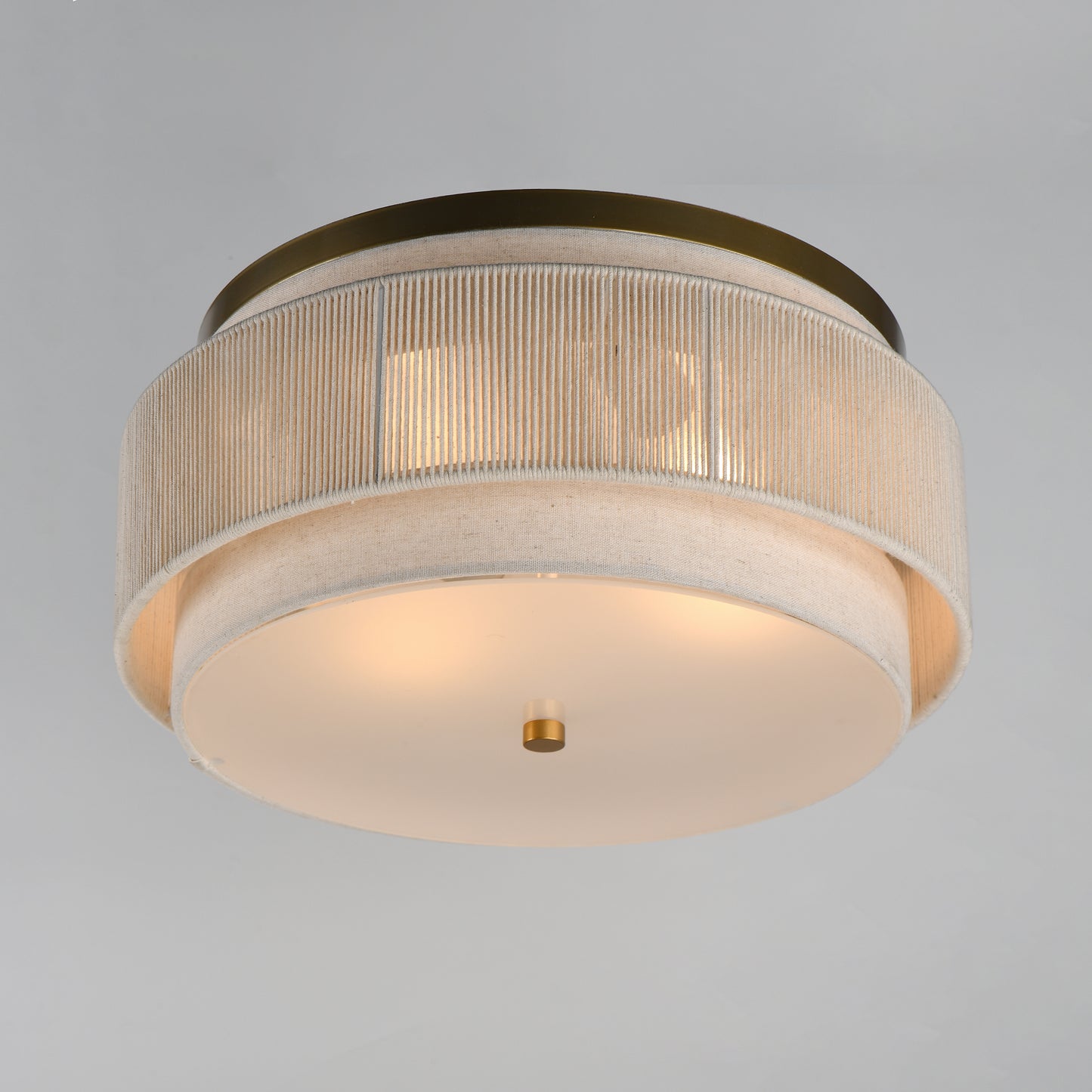 Seacliff 2-Light Flush Mount Natural Aged Brass by Maxim Lighting