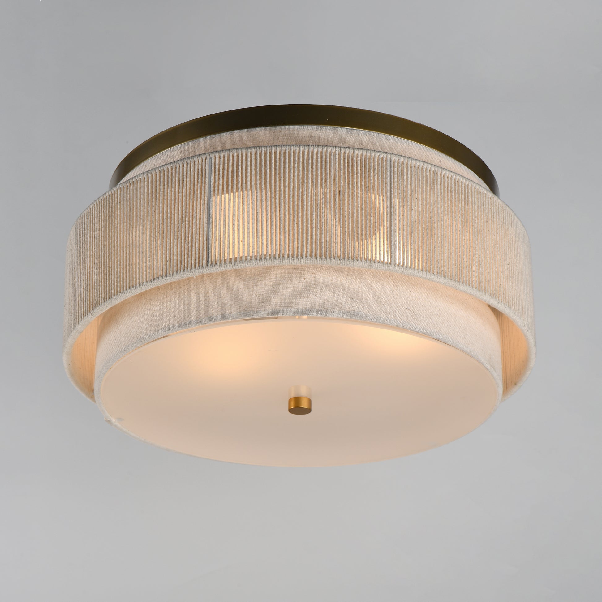 Seacliff 2-Light Flush Mount Natural Aged Brass by Maxim Lighting