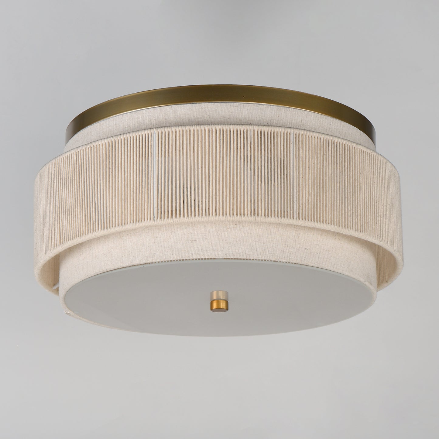 Seacliff 2-Light Flush Mount Natural Aged Brass by Maxim Lighting