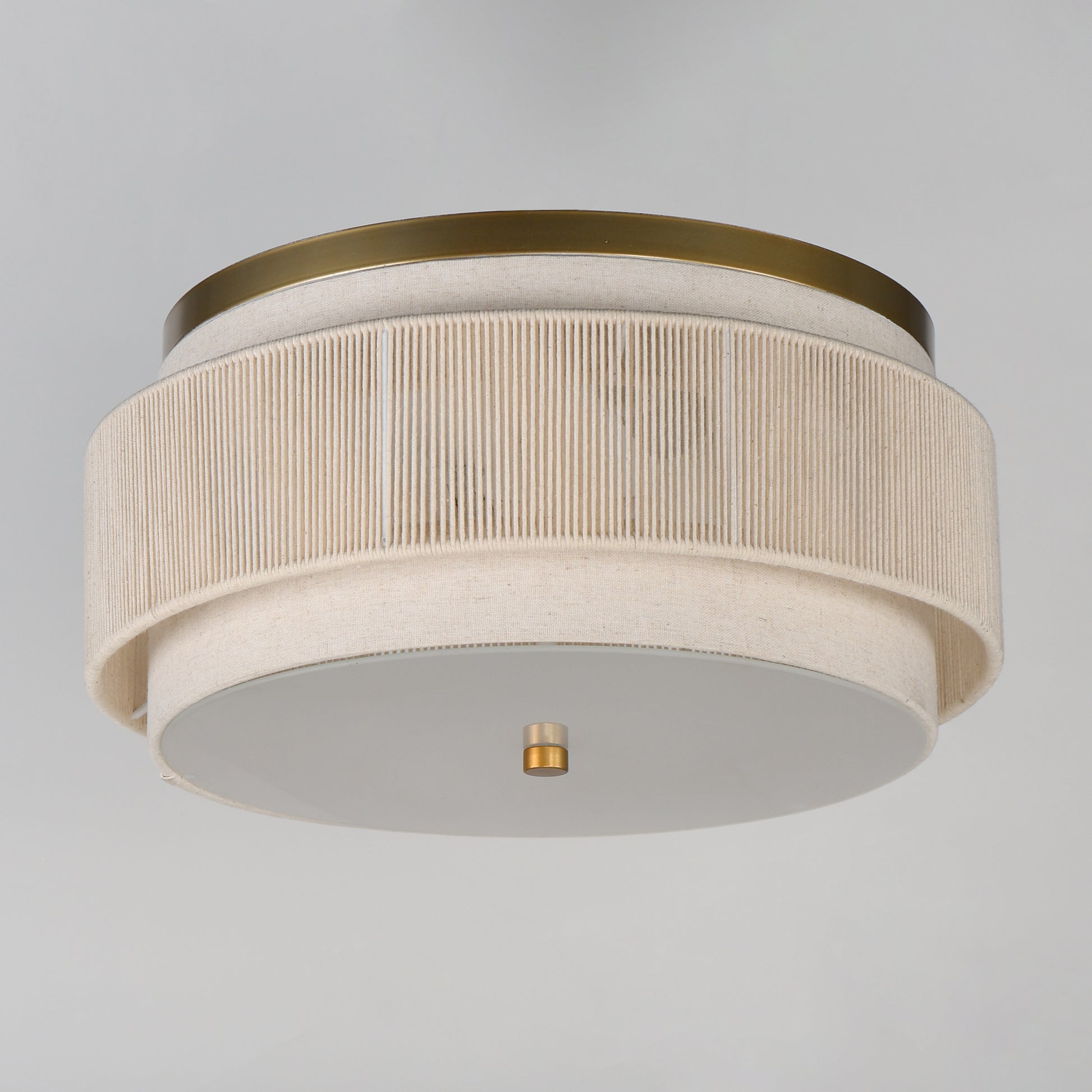 Seacliff 2-Light Flush Mount Natural Aged Brass by Maxim Lighting