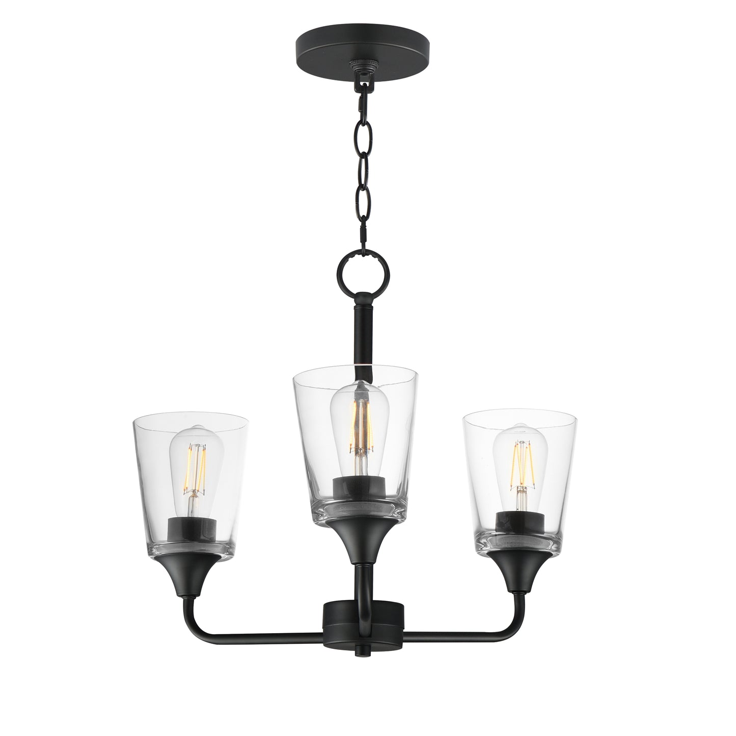 Hudson 3-Light Chandelier Black by Maxim Lighting