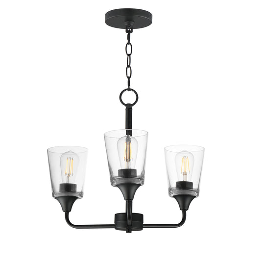 Hudson 3-Light Chandelier Black by Maxim Lighting