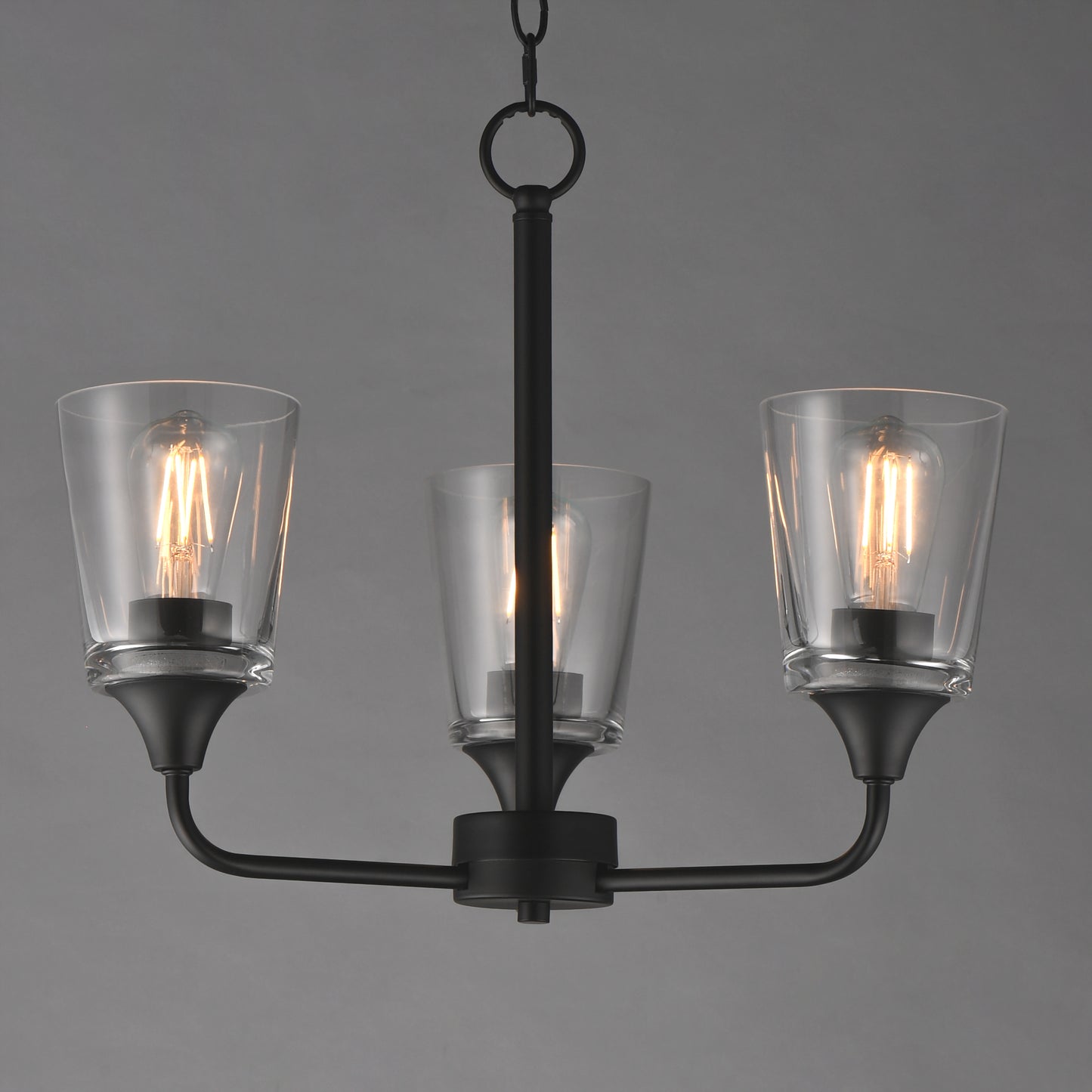 Hudson 3-Light Chandelier Black by Maxim Lighting