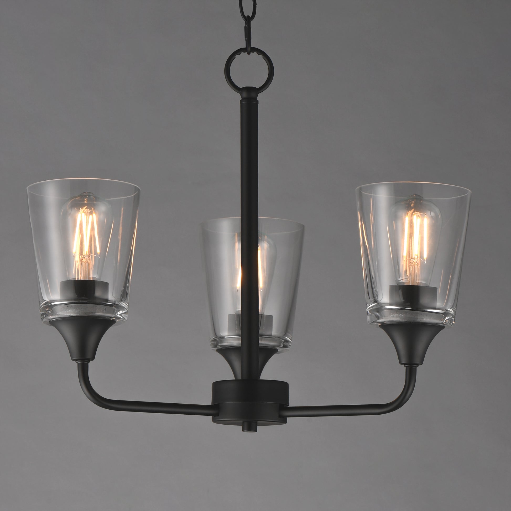 Hudson 3-Light Chandelier Black by Maxim Lighting