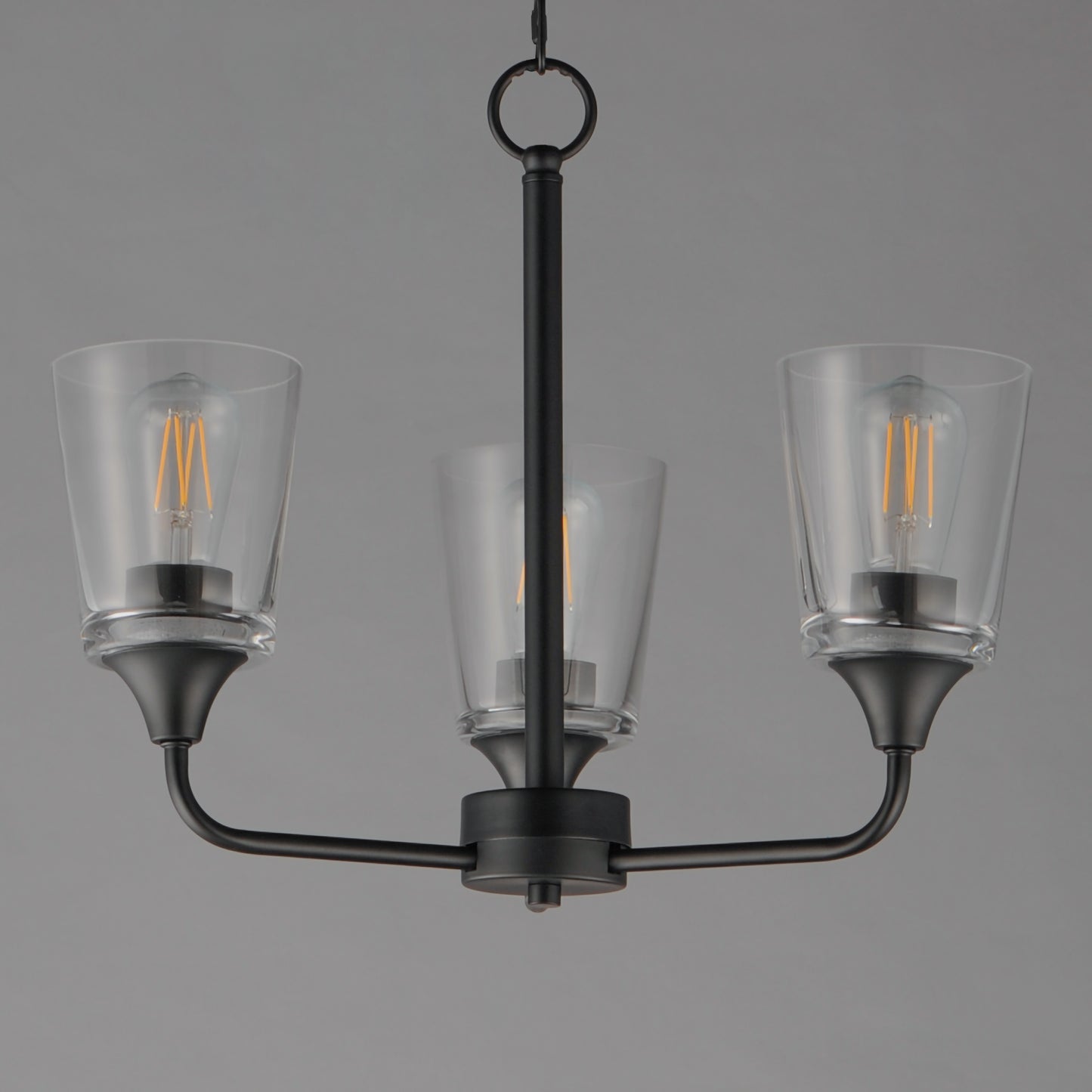 Hudson 3-Light Chandelier Black by Maxim Lighting