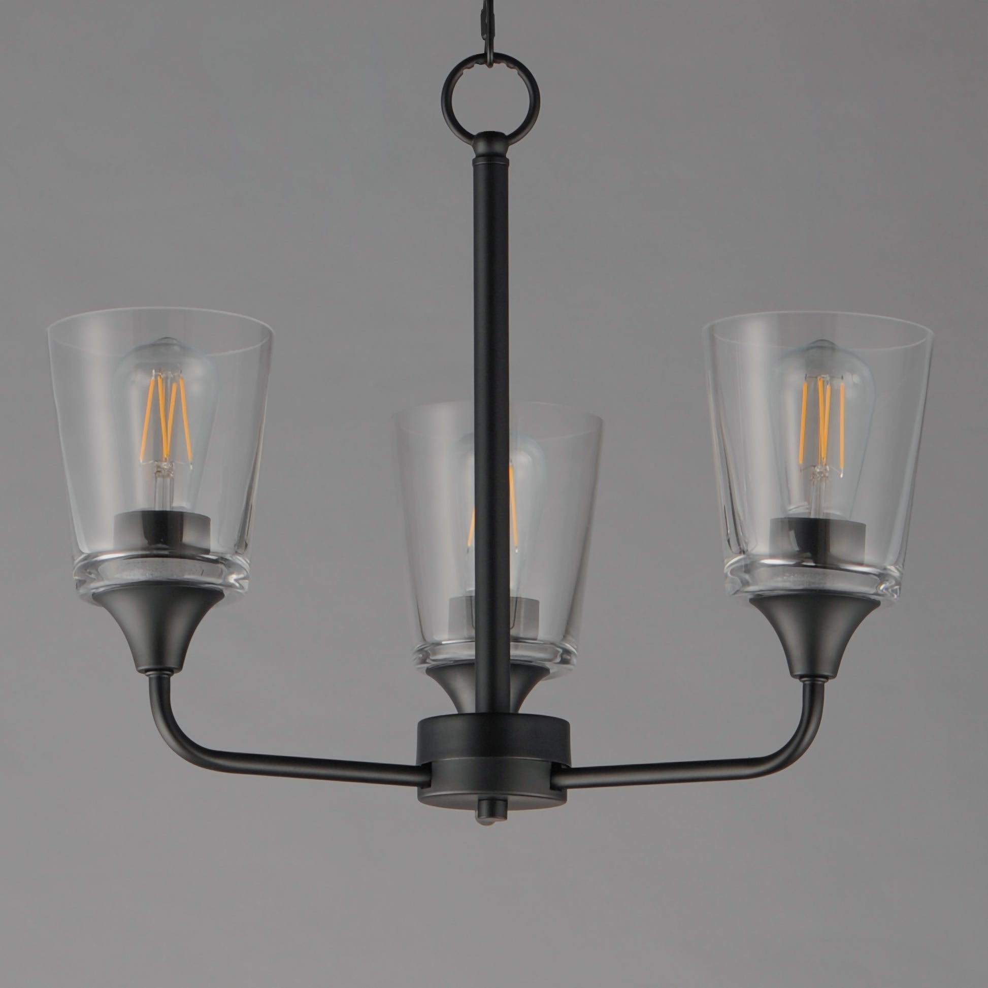 Hudson 3-Light Chandelier Black by Maxim Lighting