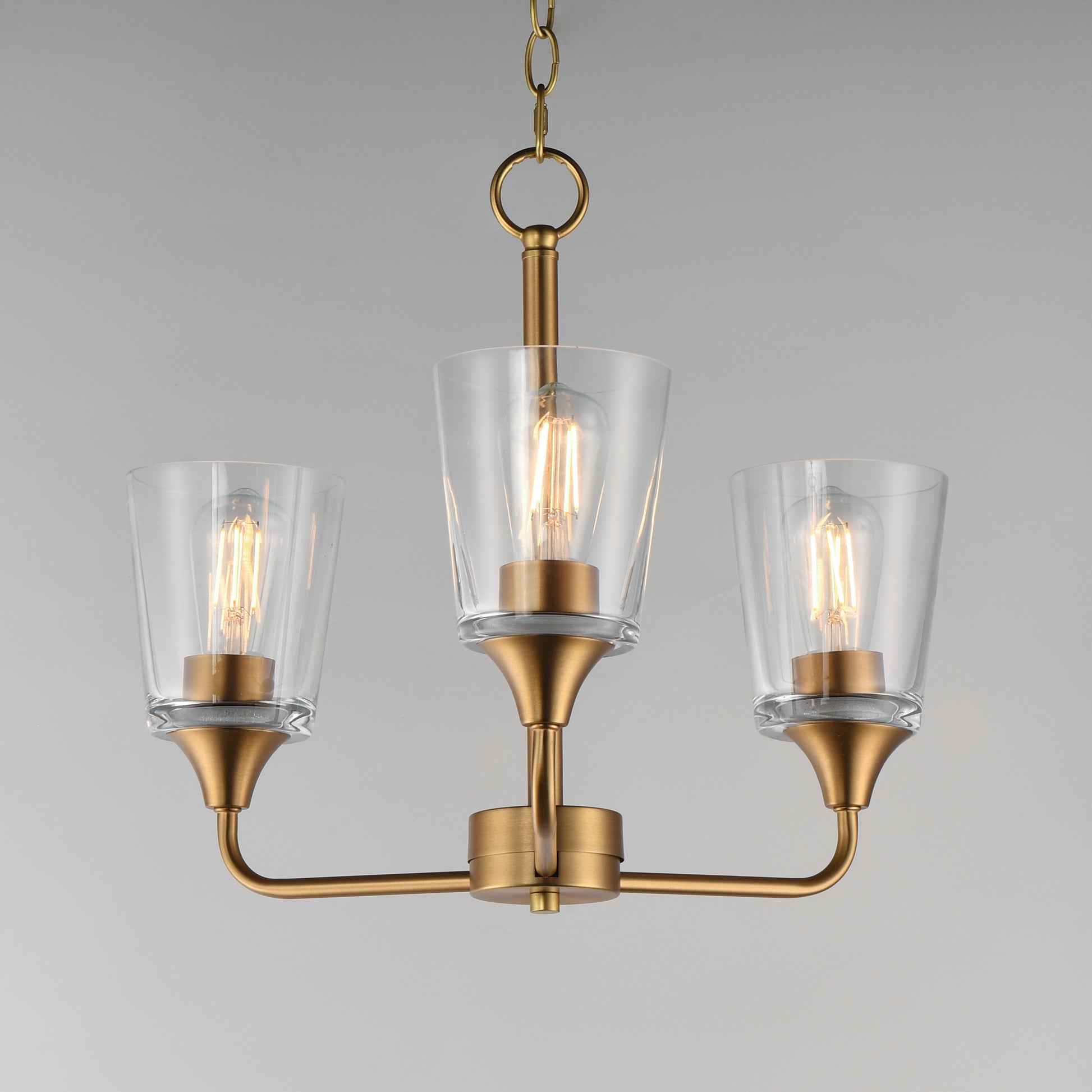 Hudson 3-Light Chandelier Natural Aged Brass by Maxim Lighting