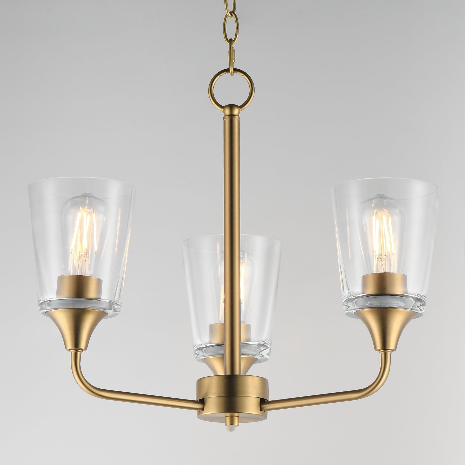 Hudson 3-Light Chandelier Natural Aged Brass by Maxim Lighting