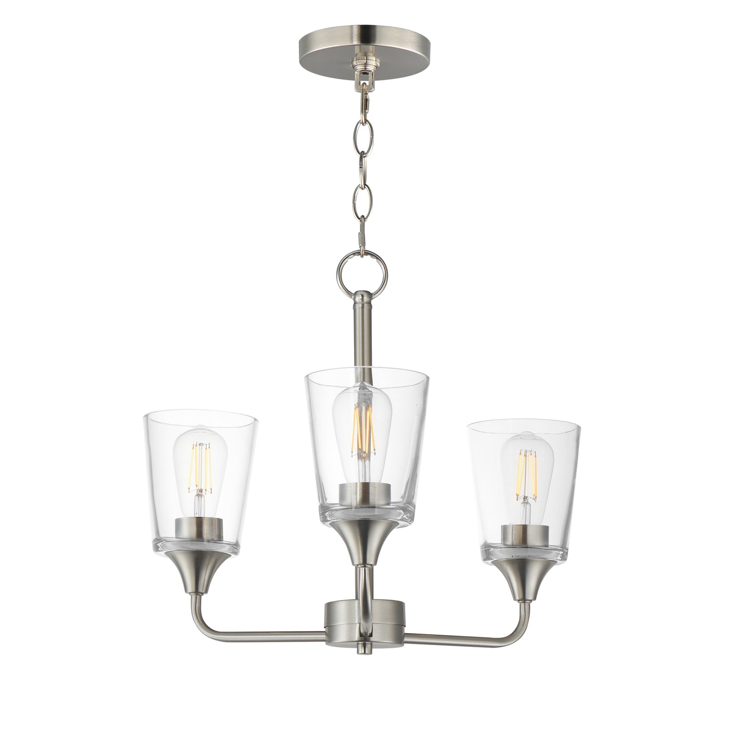 Hudson 3-Light Chandelier Satin Nickel by Maxim Lighting
