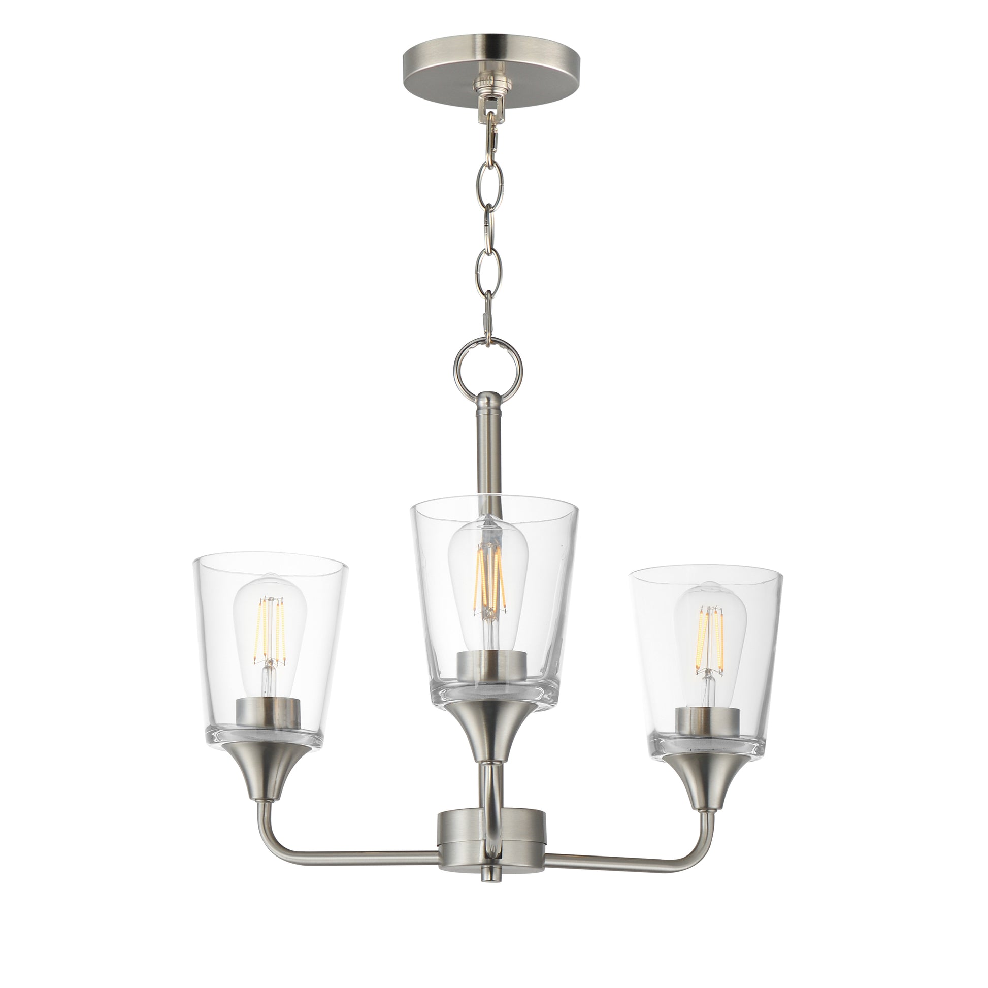 Hudson 3-Light Chandelier Satin Nickel by Maxim Lighting