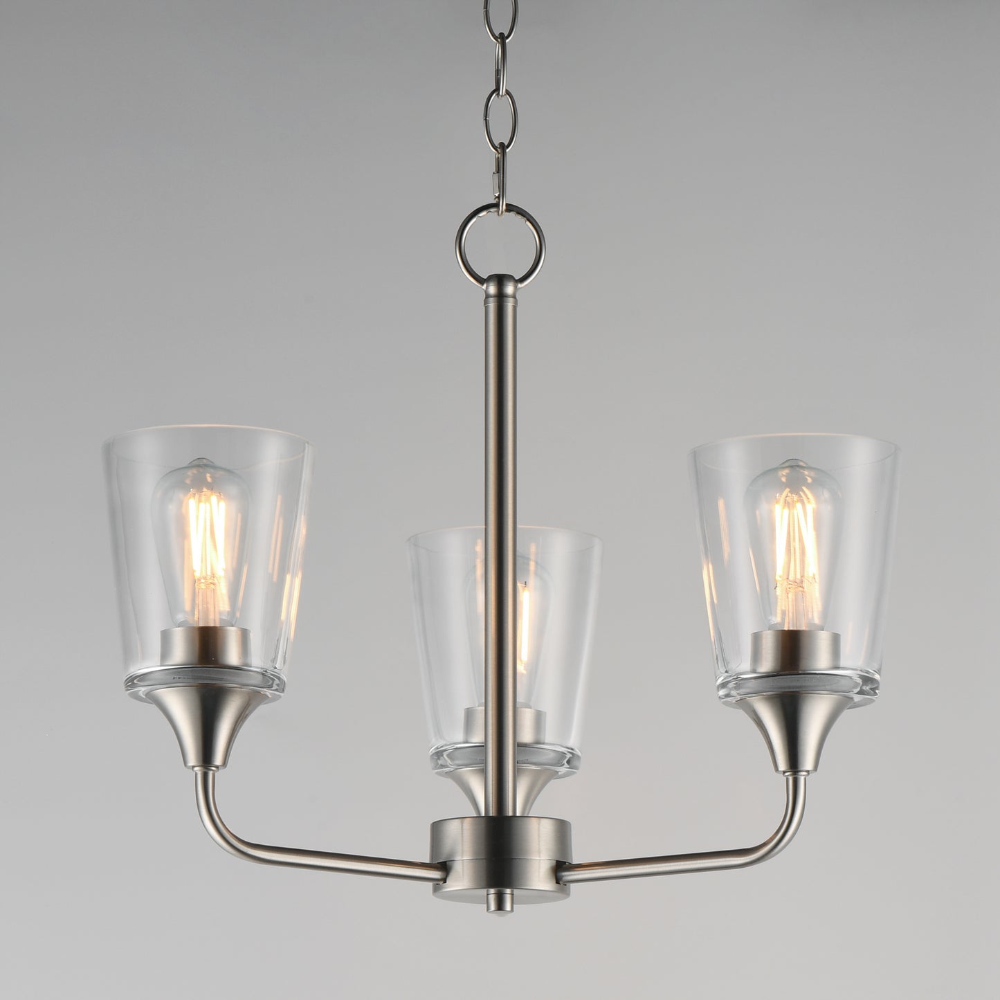 Hudson 3-Light Chandelier Satin Nickel by Maxim Lighting