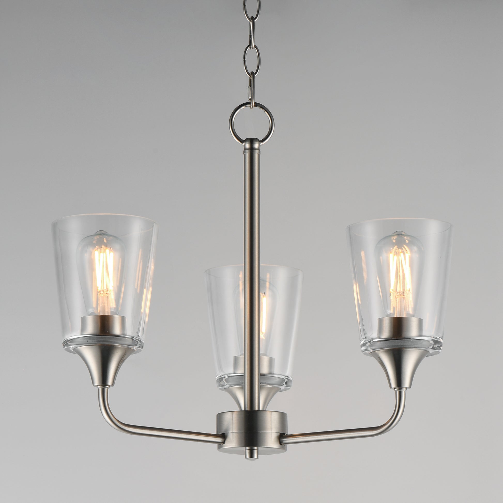 Hudson 3-Light Chandelier Satin Nickel by Maxim Lighting