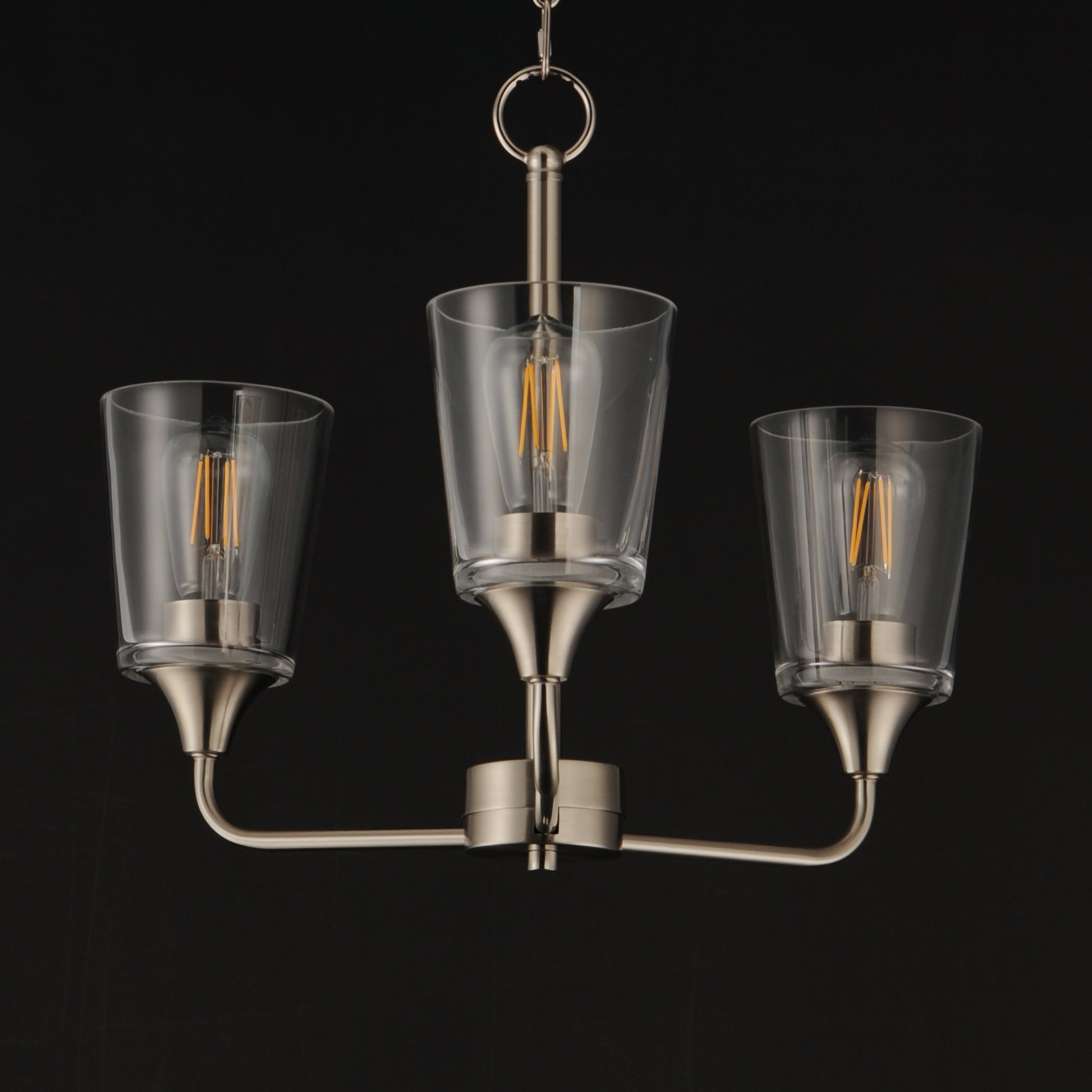 Hudson 3-Light Chandelier Satin Nickel by Maxim Lighting