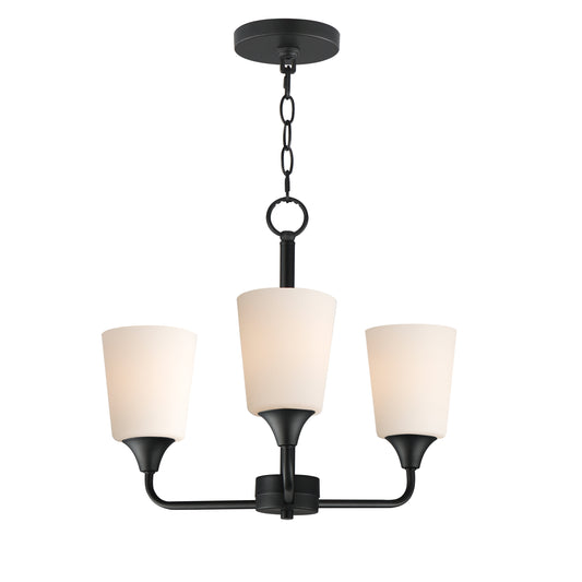 Hudson 3-Light Chandelier Black by Maxim Lighting