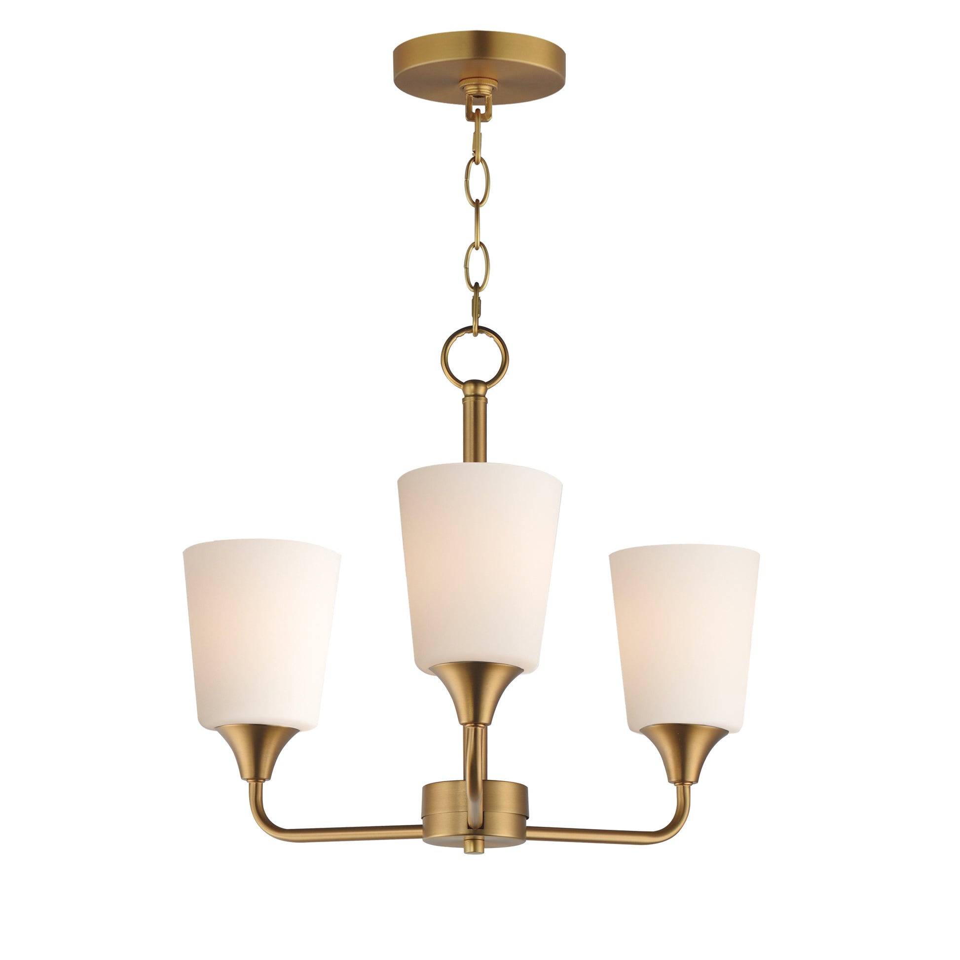 Hudson 3-Light Chandelier Natural Aged Brass by Maxim Lighting