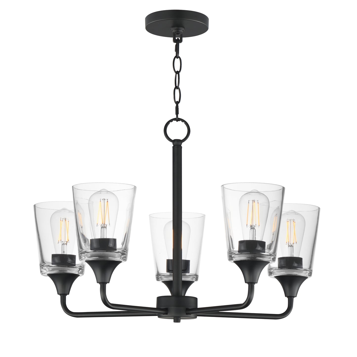 Hudson 5-Light Chandelier Black by Maxim Lighting
