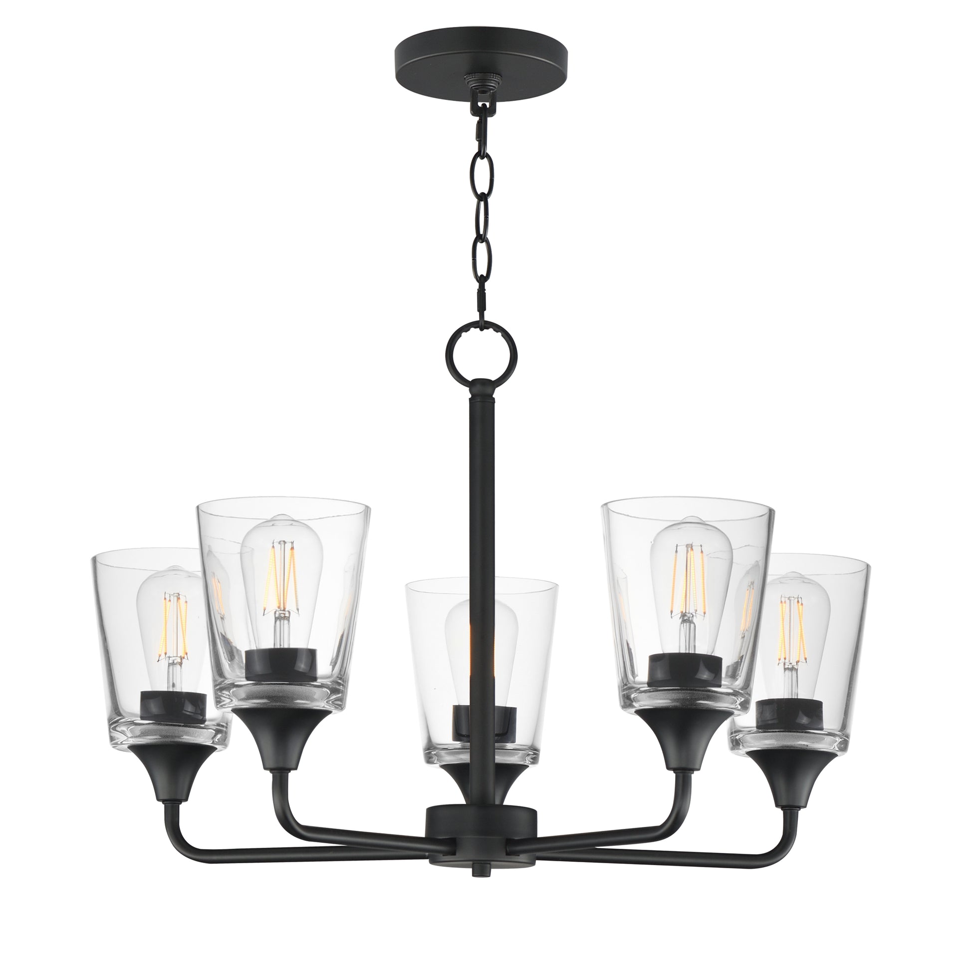 Hudson 5-Light Chandelier Black by Maxim Lighting