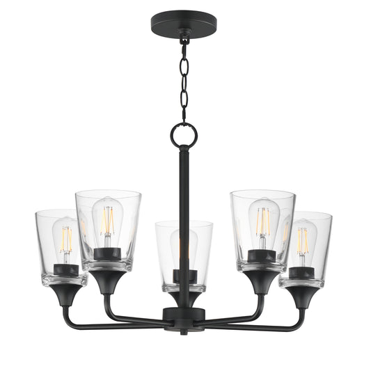 Hudson 5-Light Chandelier Black by Maxim Lighting
