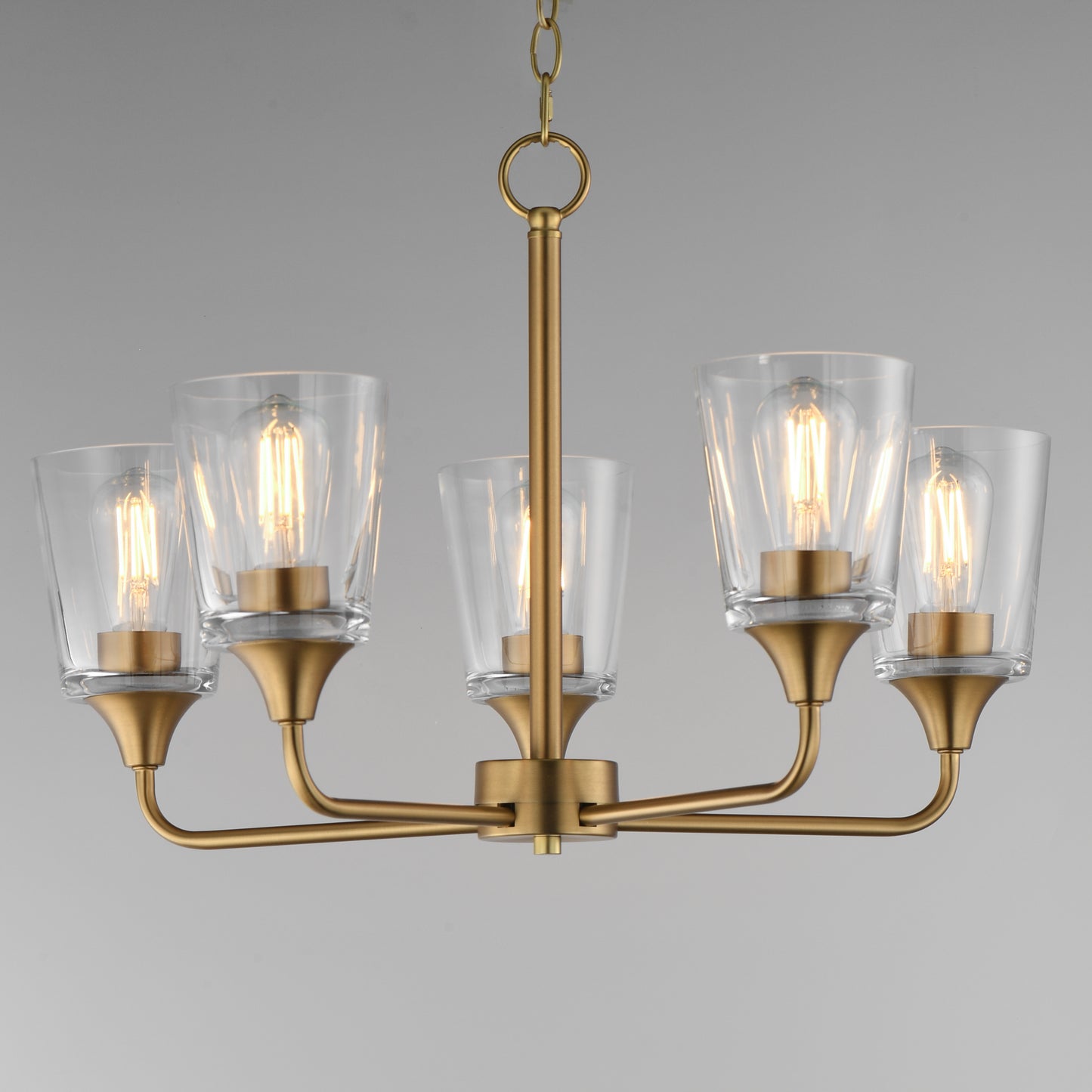 Hudson 5-Light Chandelier Natural Aged Brass by Maxim Lighting