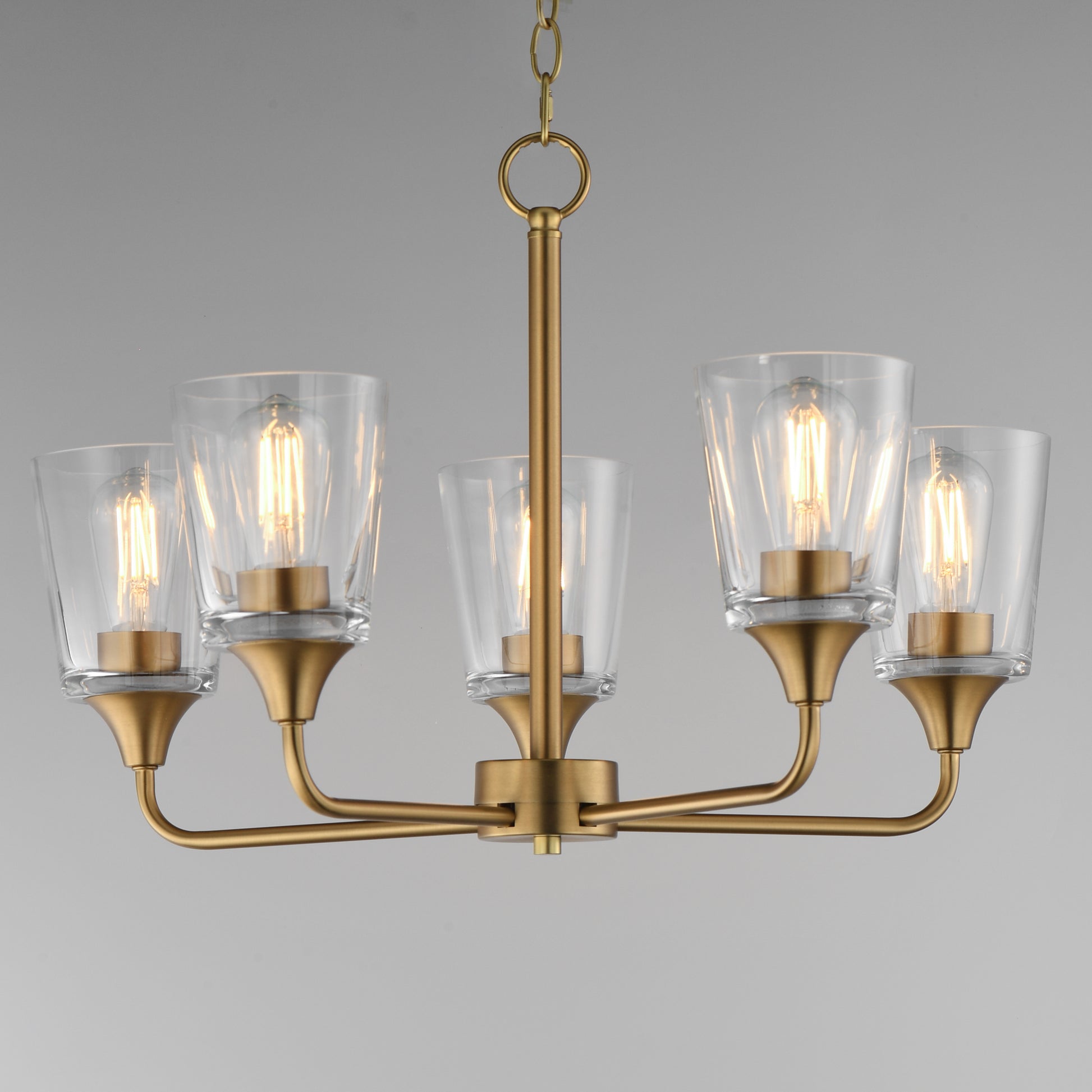 Hudson 5-Light Chandelier Natural Aged Brass by Maxim Lighting