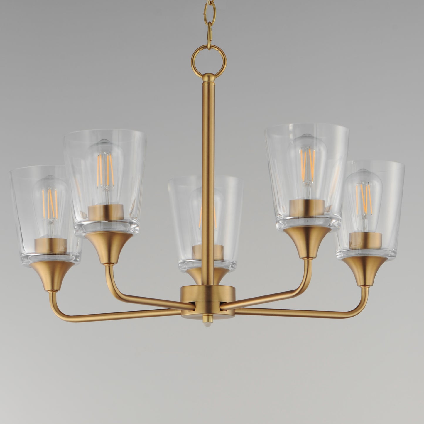 Hudson 5-Light Chandelier Natural Aged Brass by Maxim Lighting