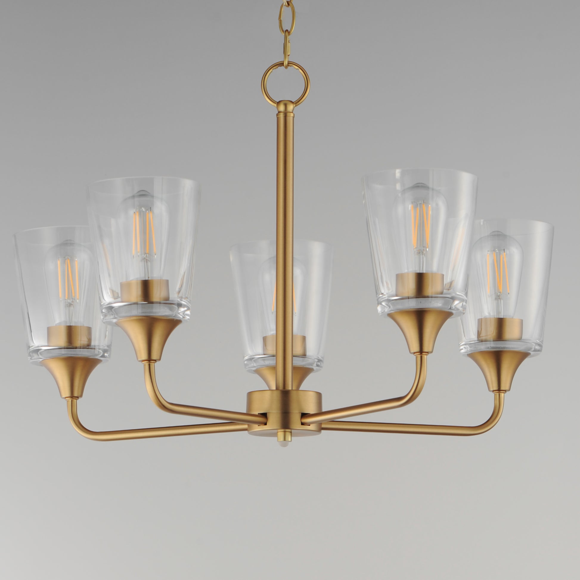 Hudson 5-Light Chandelier Natural Aged Brass by Maxim Lighting
