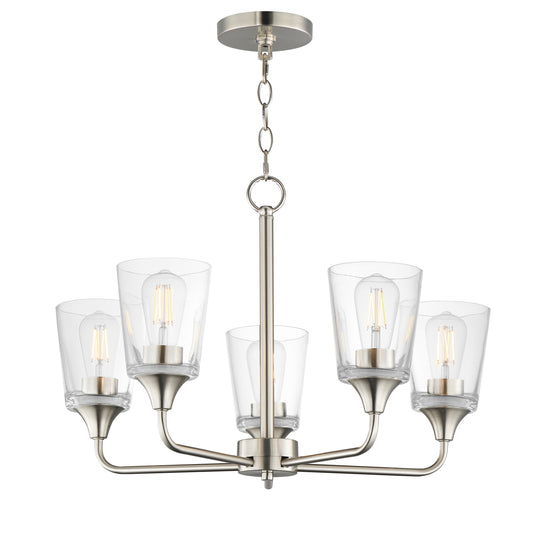 Hudson 5-Light Chandelier Satin Nickel by Maxim Lighting
