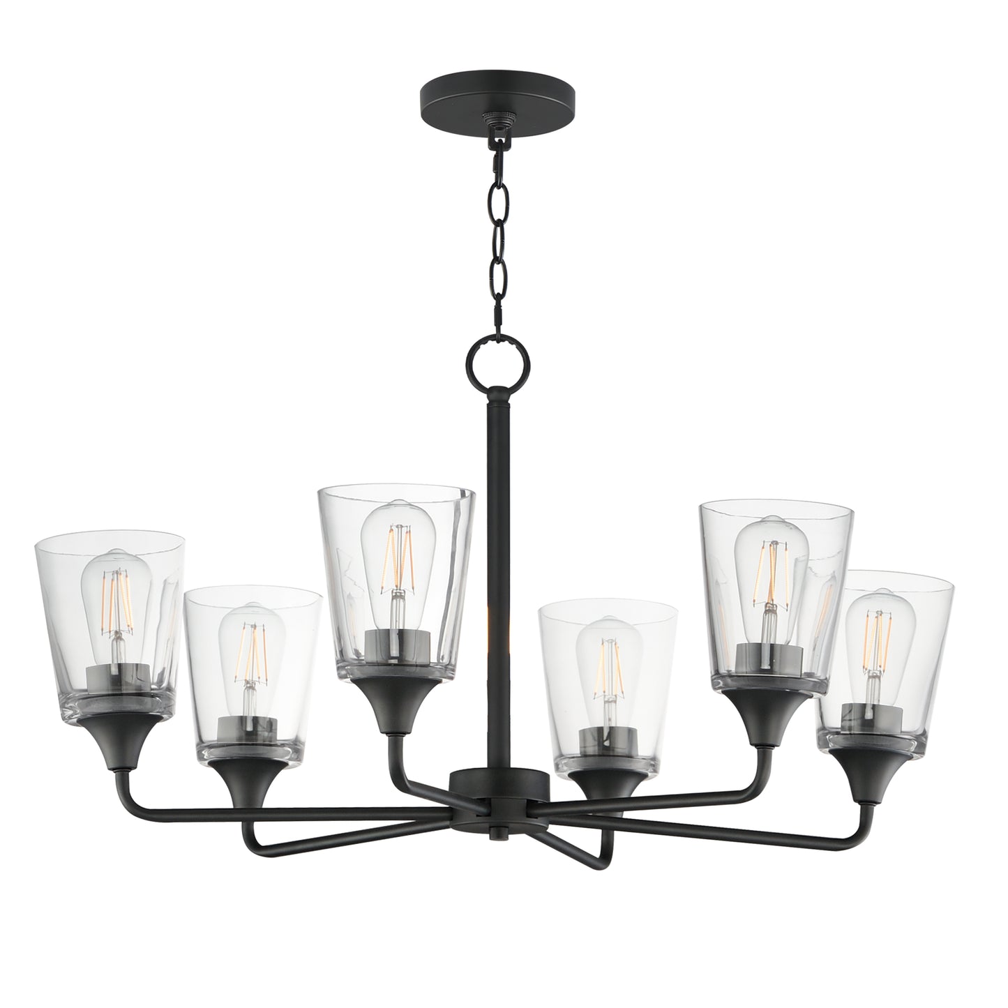 Hudson 6-Light Chandelier Black by Maxim Lighting