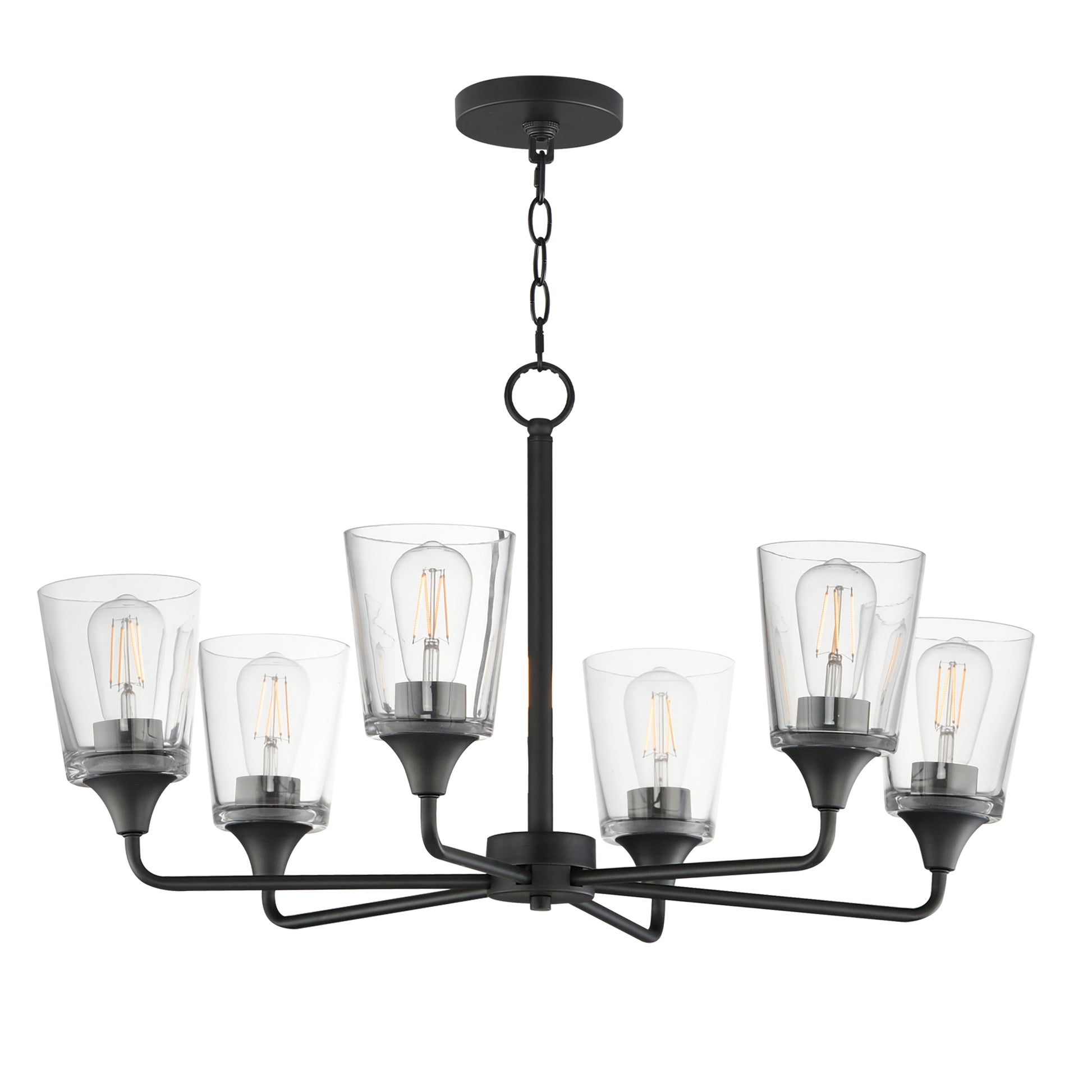 Hudson 6-Light Chandelier Black by Maxim Lighting