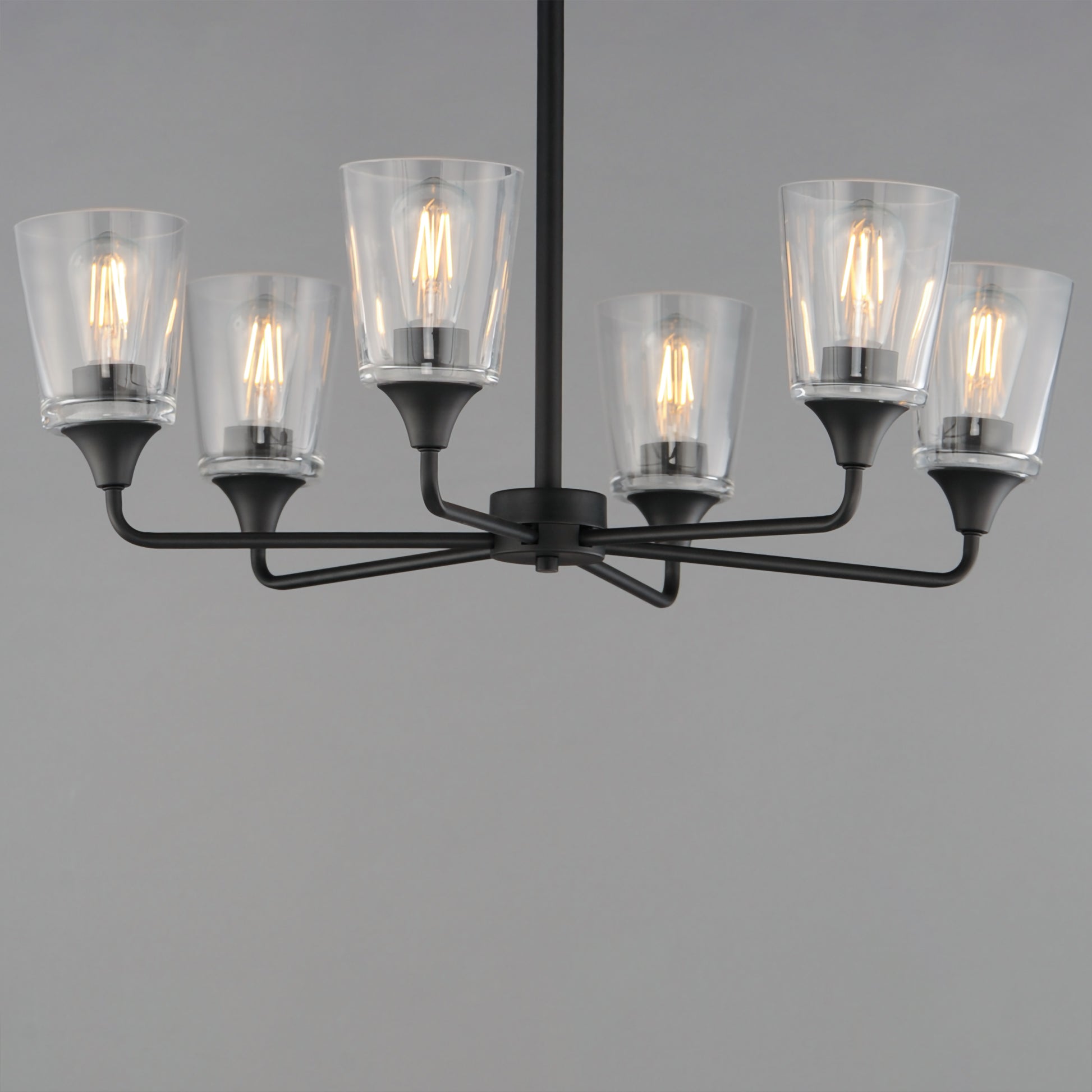 Hudson 6-Light Chandelier Black by Maxim Lighting