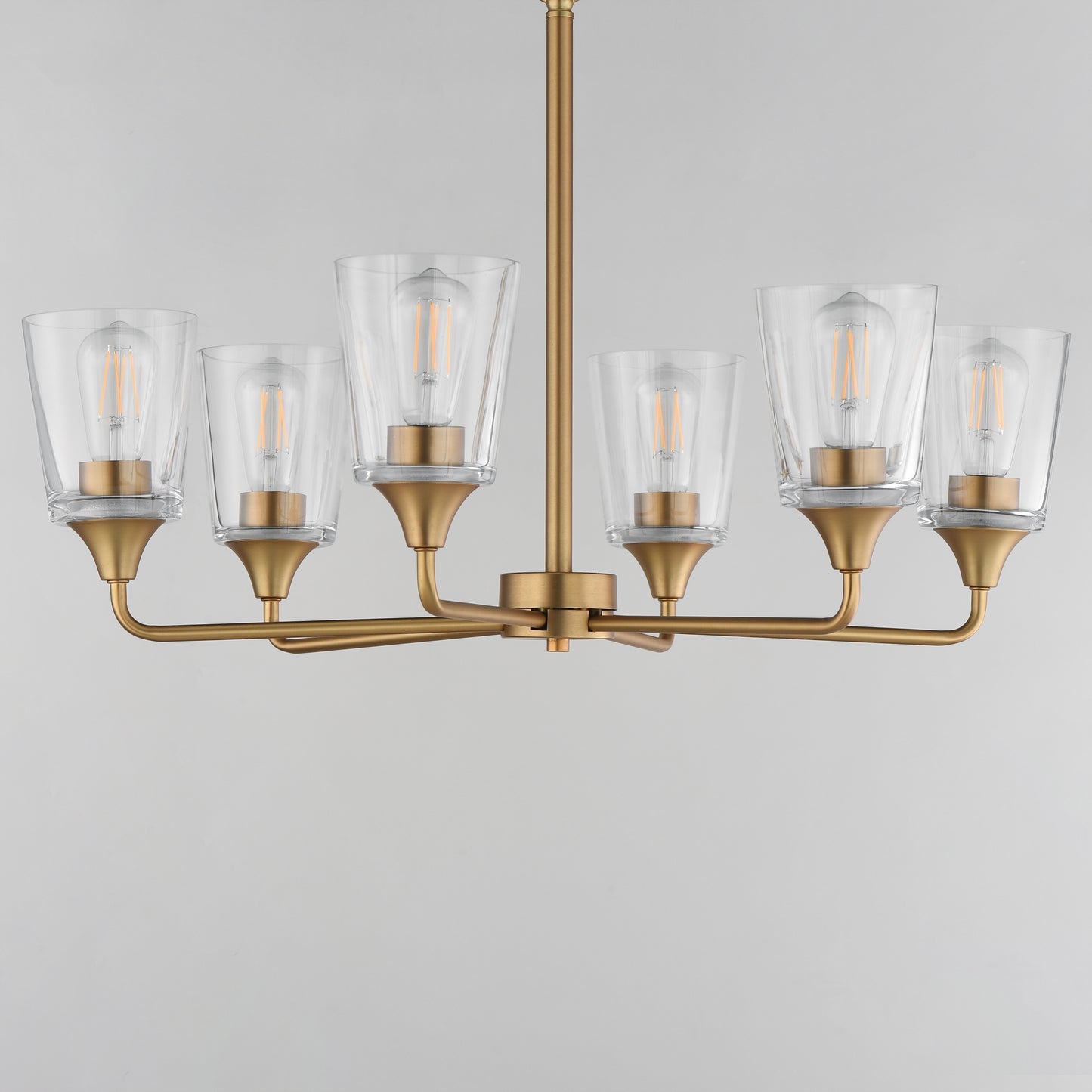 Hudson 6-Light Chandelier Natural Aged Brass by Maxim Lighting