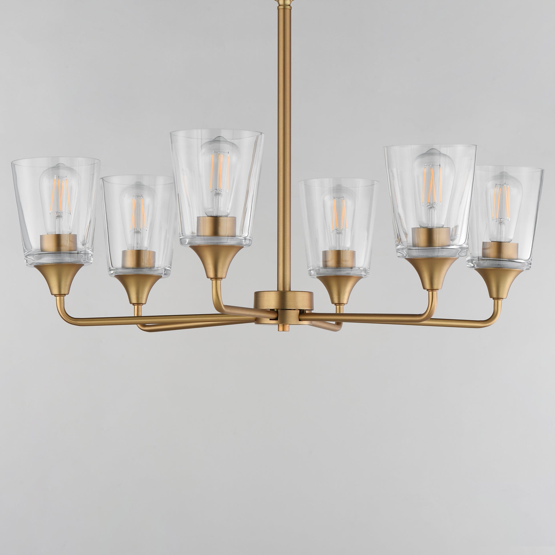 Hudson 6-Light Chandelier Natural Aged Brass by Maxim Lighting